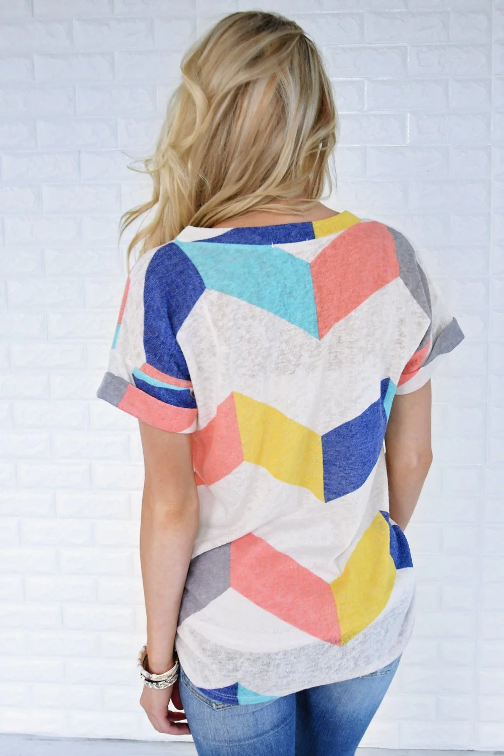 Oh Happy Day Chevron Top ~ Cream - Image 6