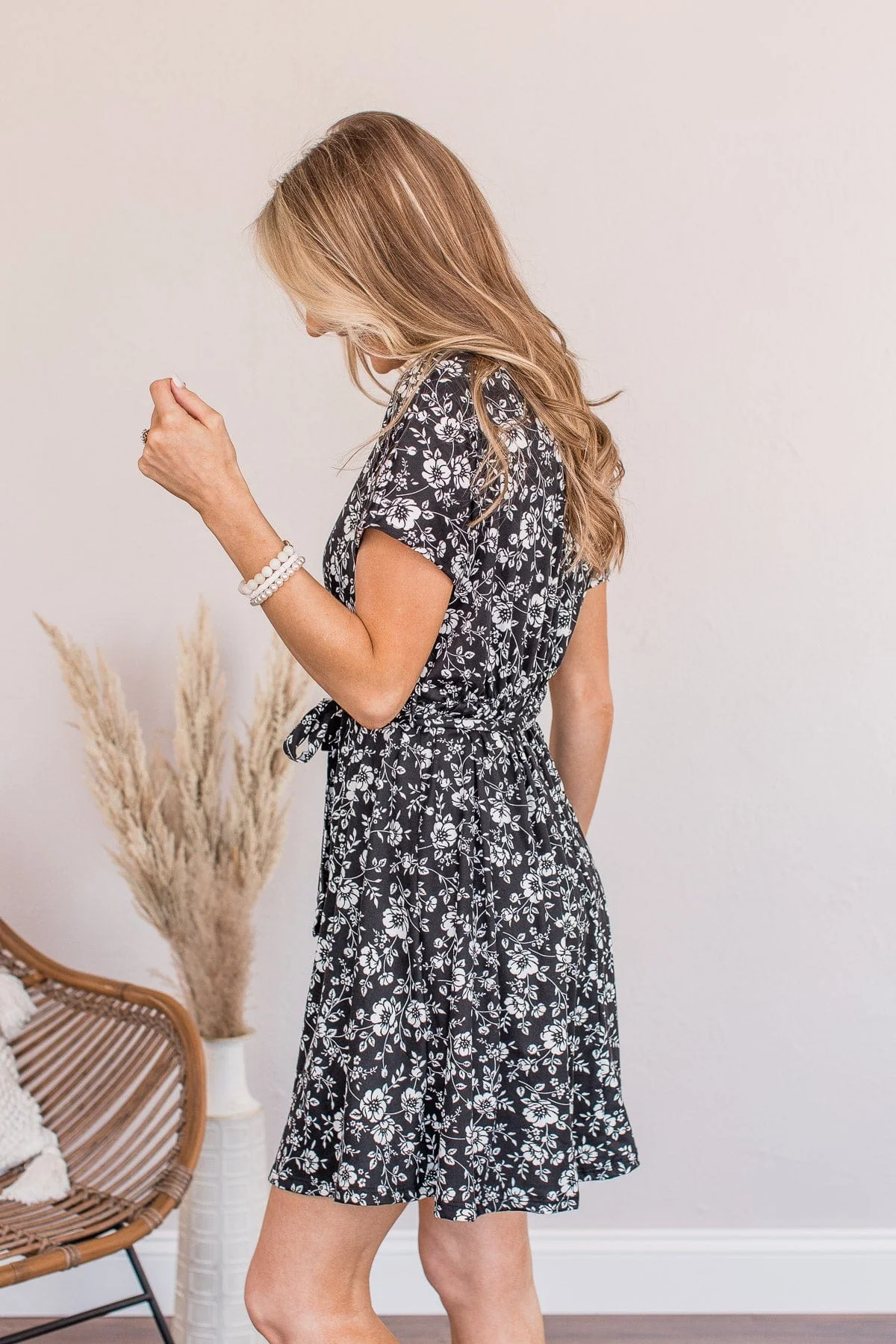Oh So Sweet Mini Dress- Black - Image 9