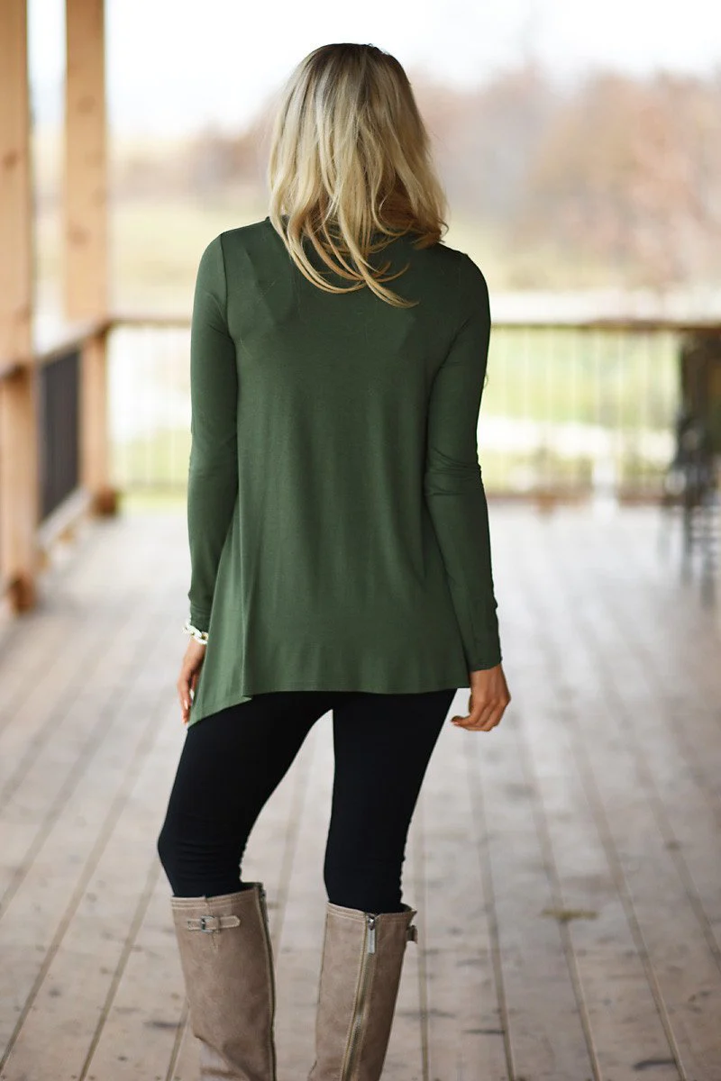 Olive Button Top - Image 9