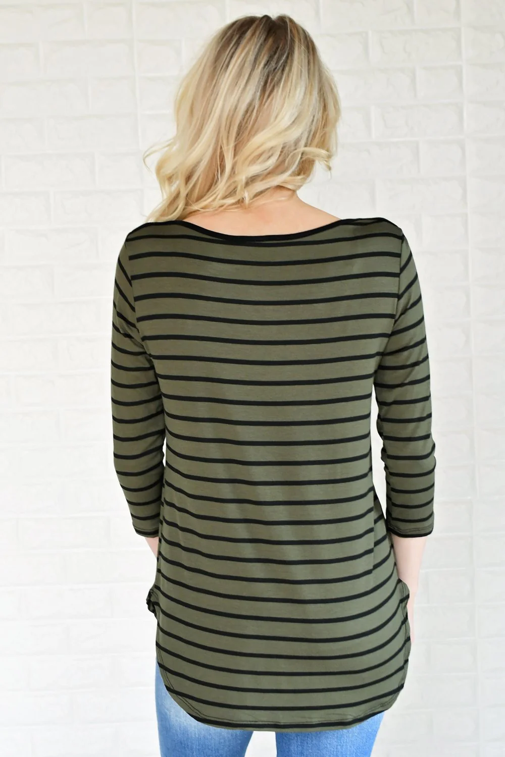 Olive Striped Top - Image 6