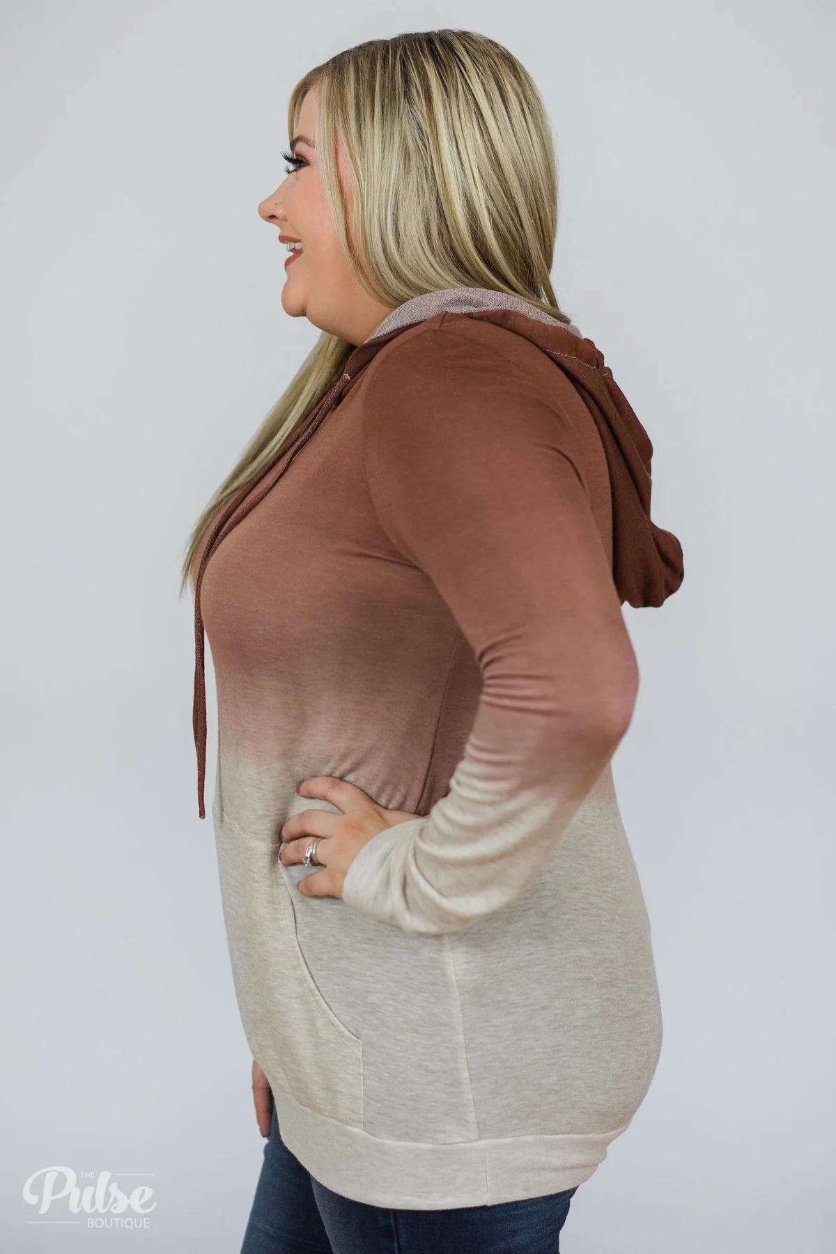 Russet & Oatmeal Ombre Hoodie - Image 8