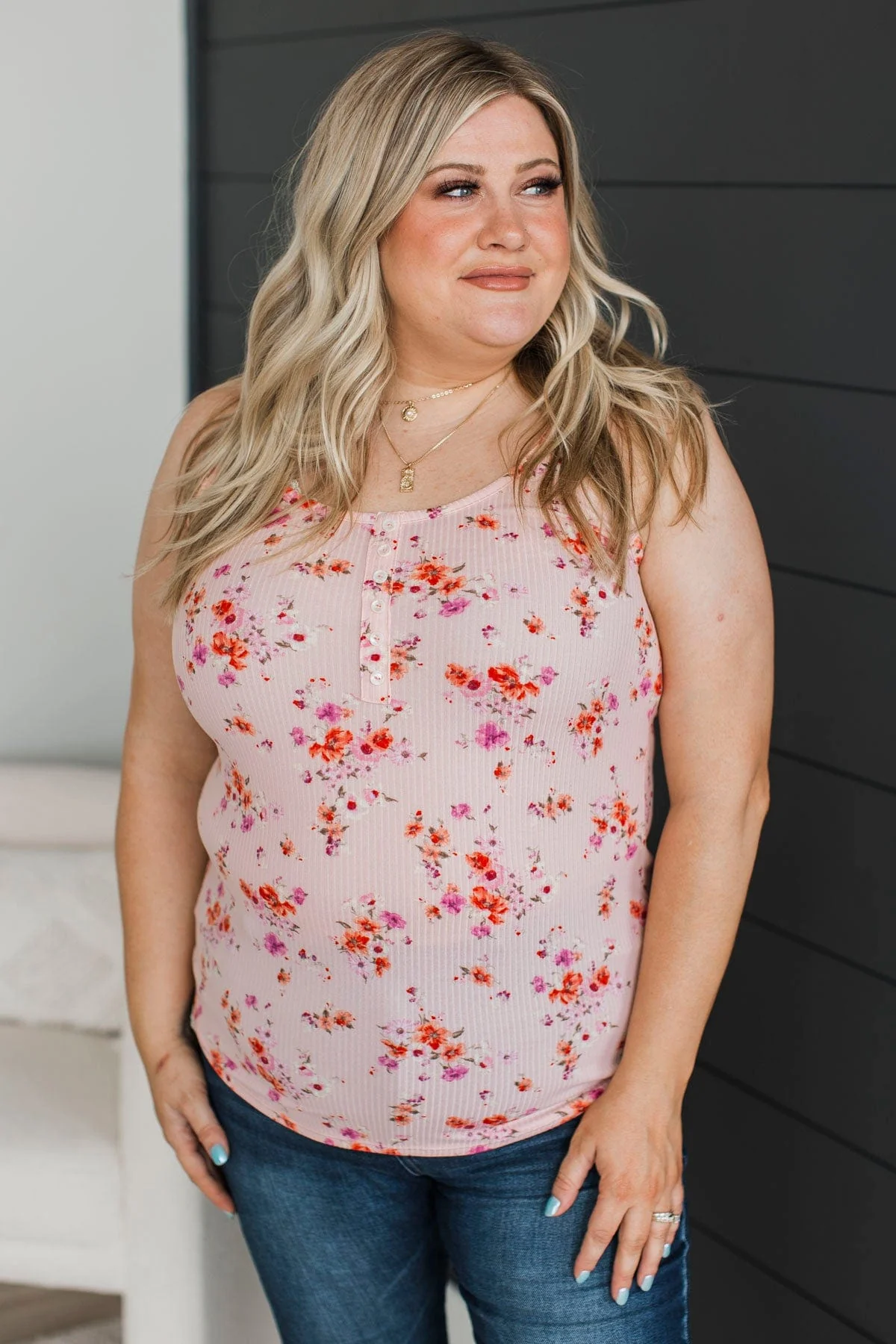On A Sunny Day Tank Top- Light Pink - Image 3