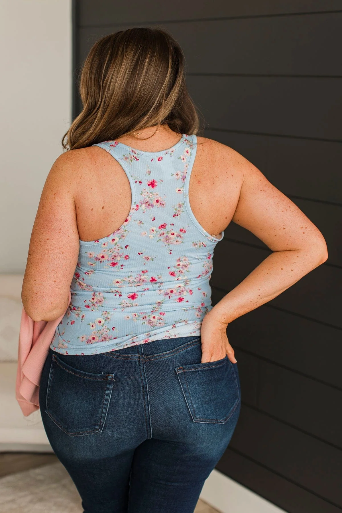On A Sunny Day Tank Top- Sky Blue - Image 9