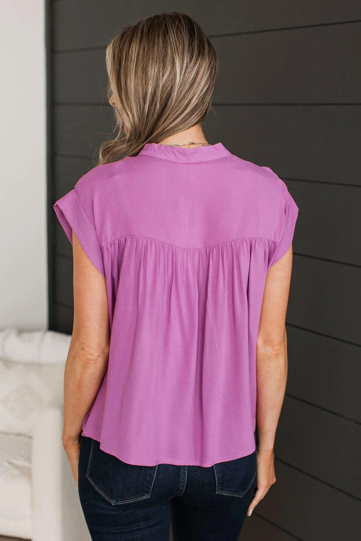 On My Radar Button Top- Dark Orchid - Image 8
