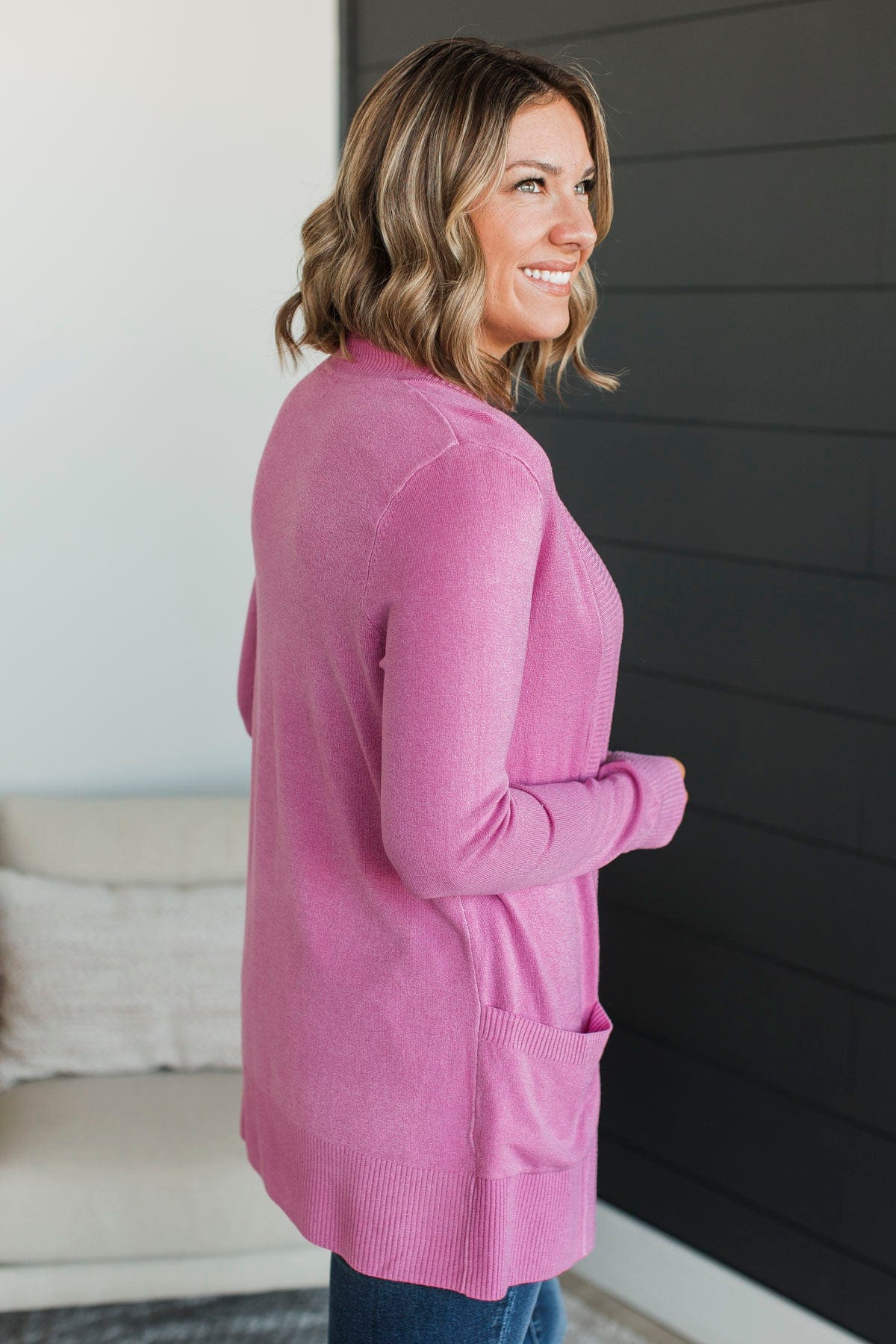 On The Agenda Knit Cardigan- Orchid - Image 7