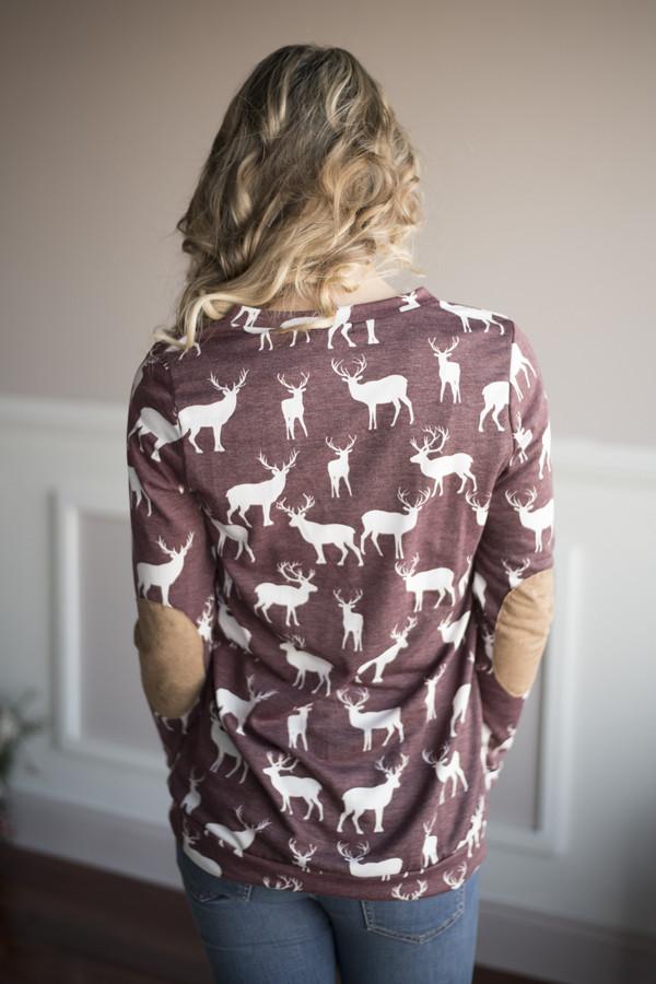 On the Hunt Elbow Patch Top - Image 3