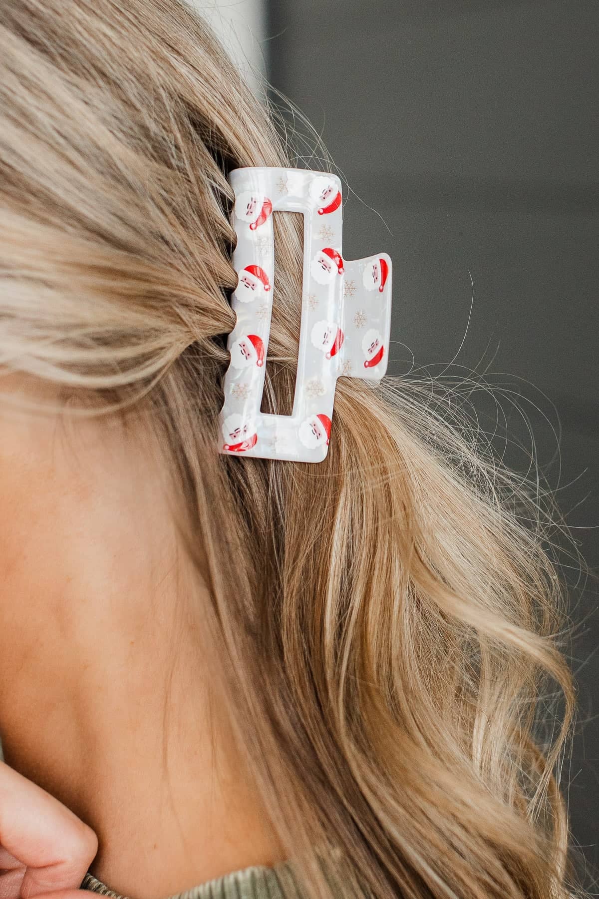 On The Nice List Santa & Snowflakes Hair Clip - Image 2