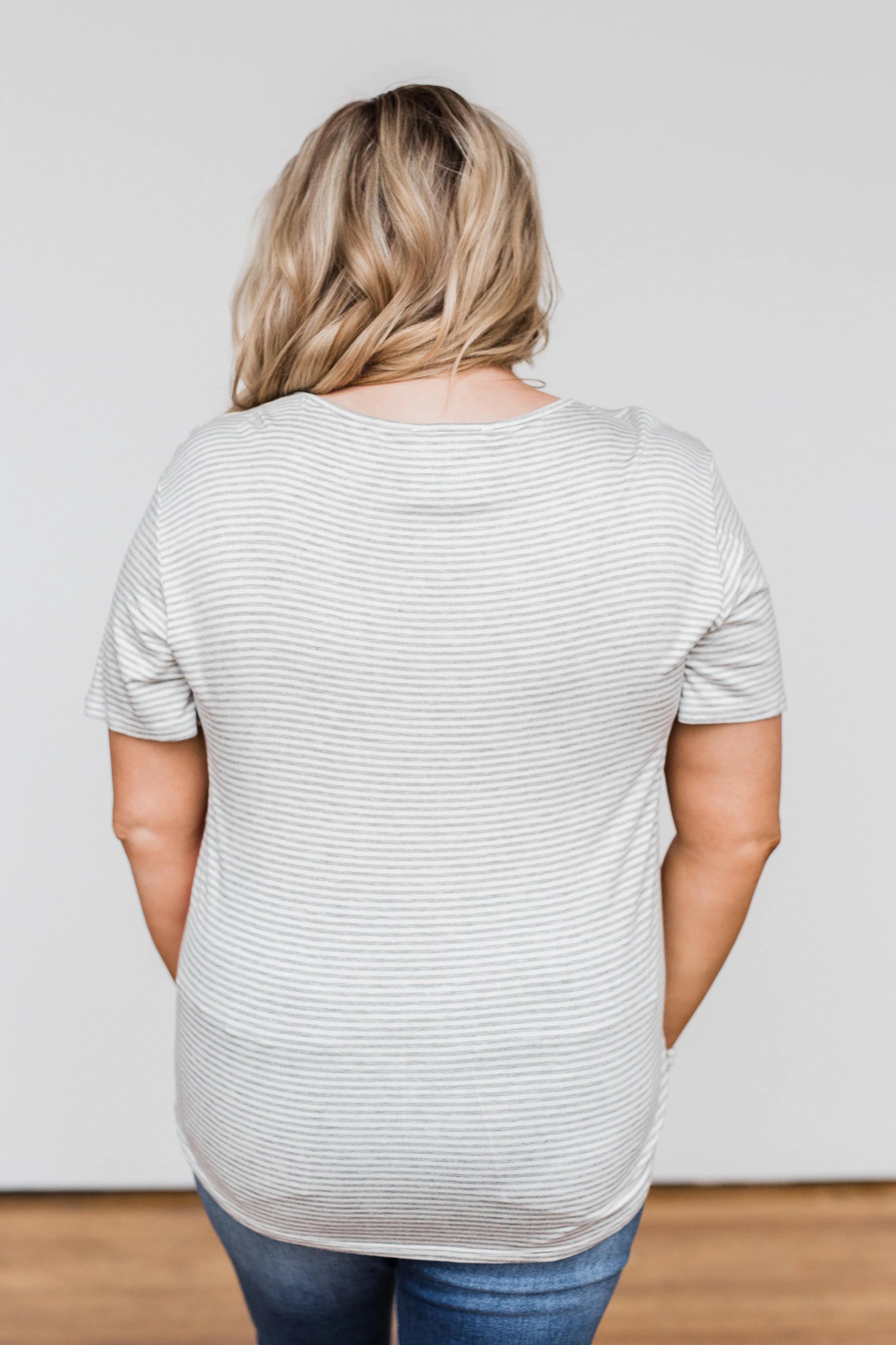 One Day At A Time Striped Color Block Top- Shades of Pink - Image 11