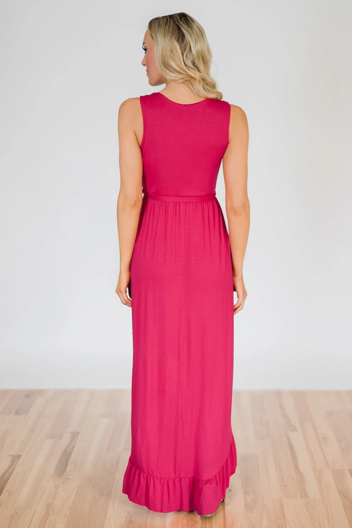 One I Need Hi-Lo Dress- Fuchsia - Image 5
