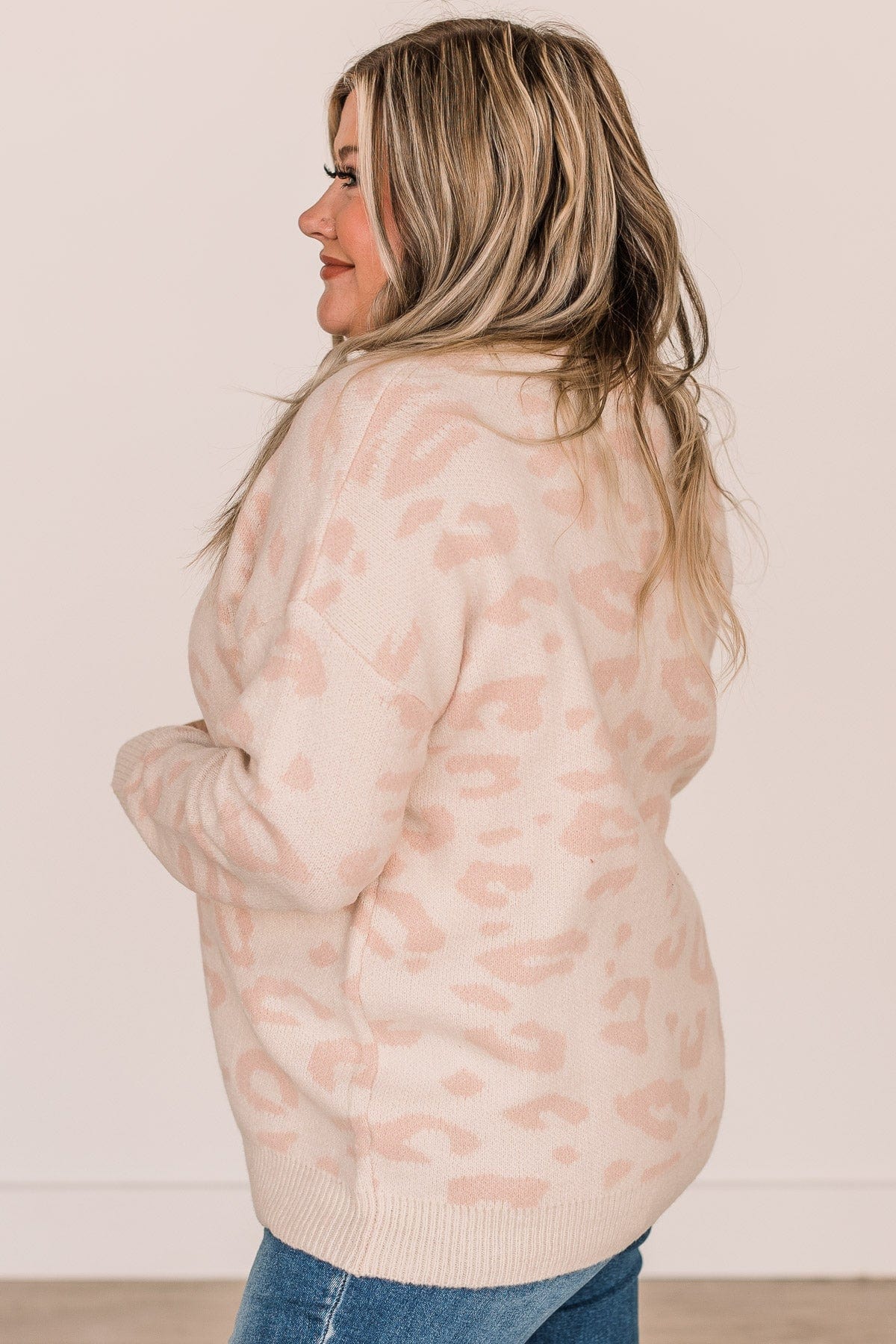 One Last Kiss Leopard Sweater- Ivory & Blush - Image 5