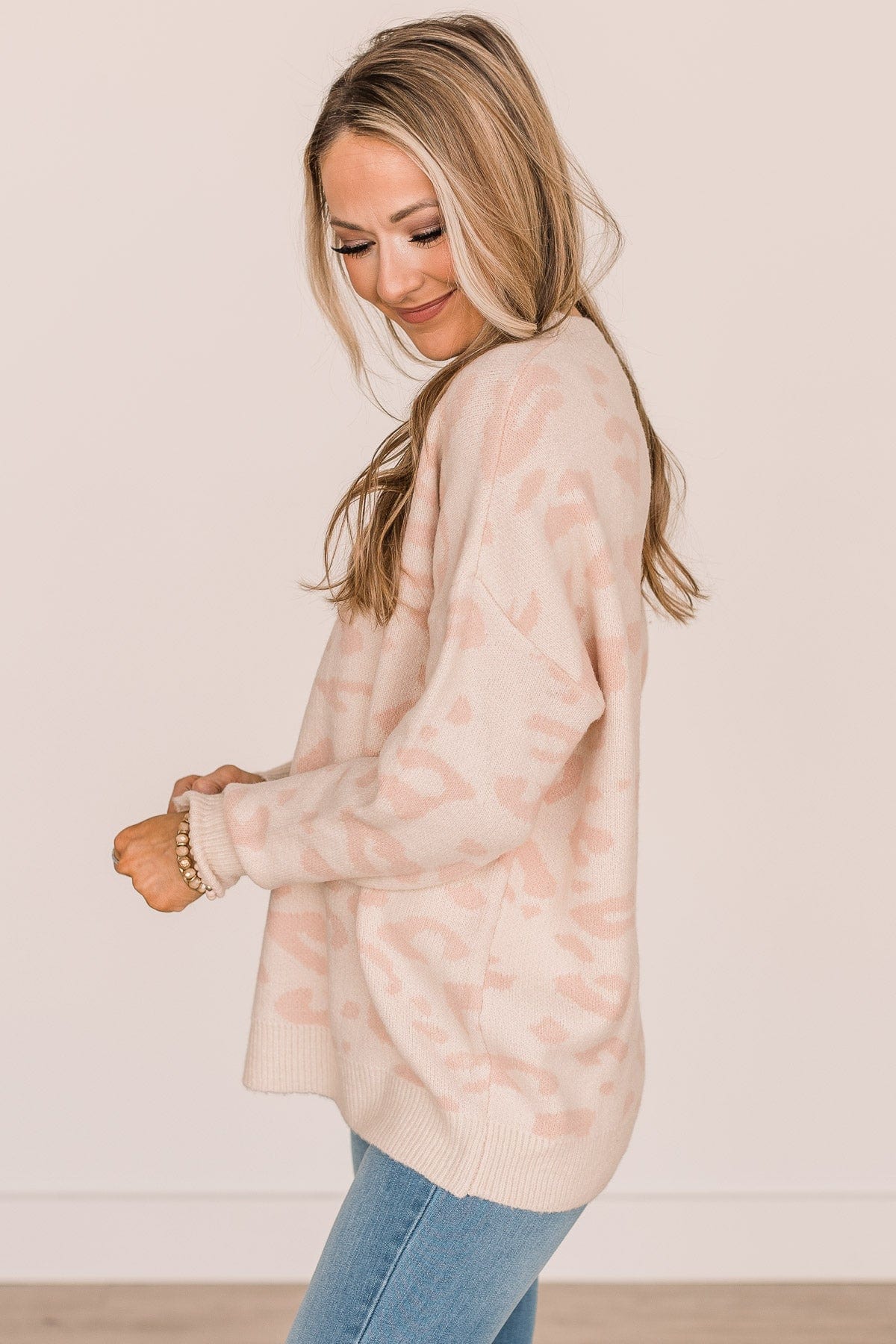 One Last Kiss Leopard Sweater- Ivory & Blush - Image 6