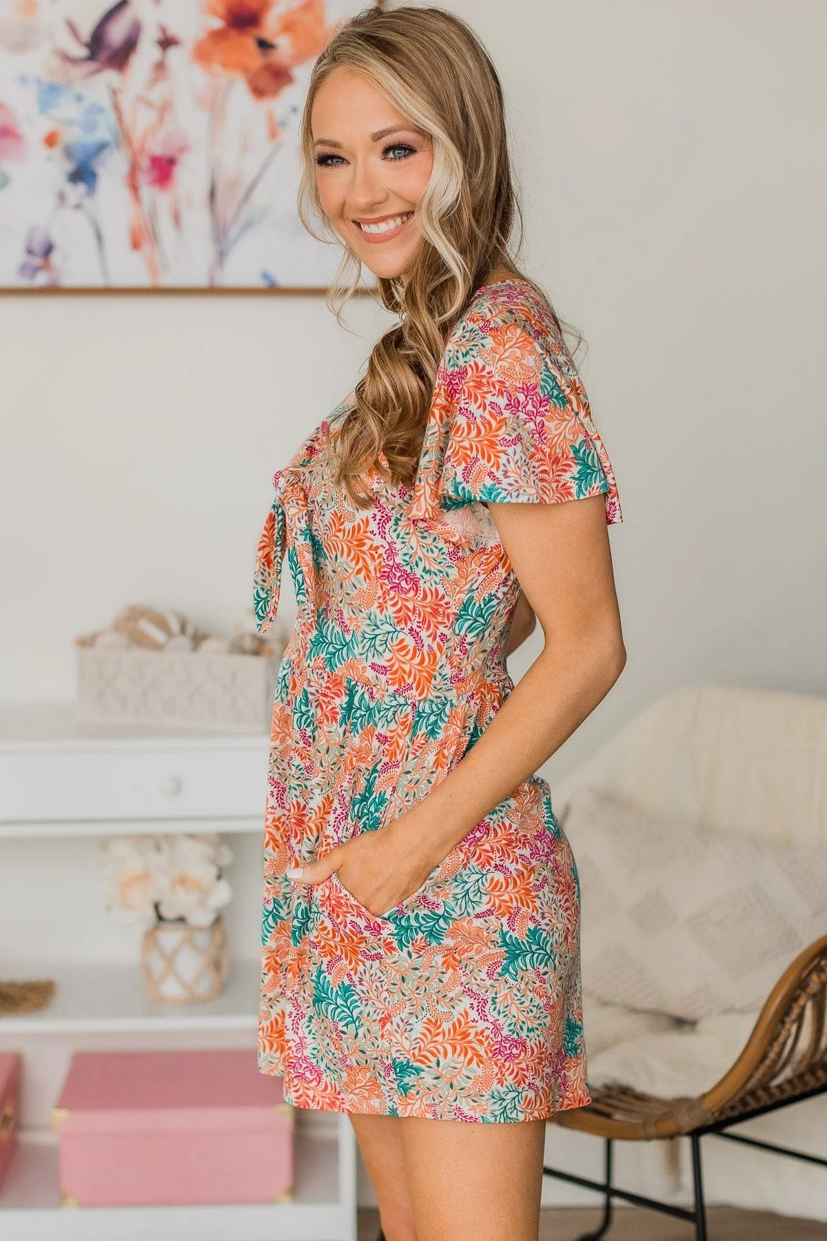 Only With You Floral Romper- Multi-Color - Image 5