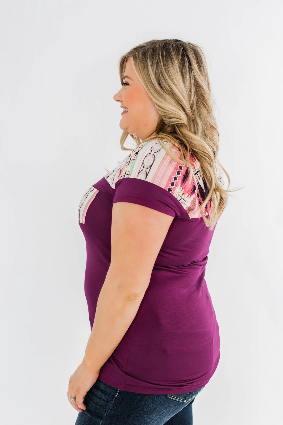 Opened Up My Eyes Bow Back Top- Dark Magenta - Image 7