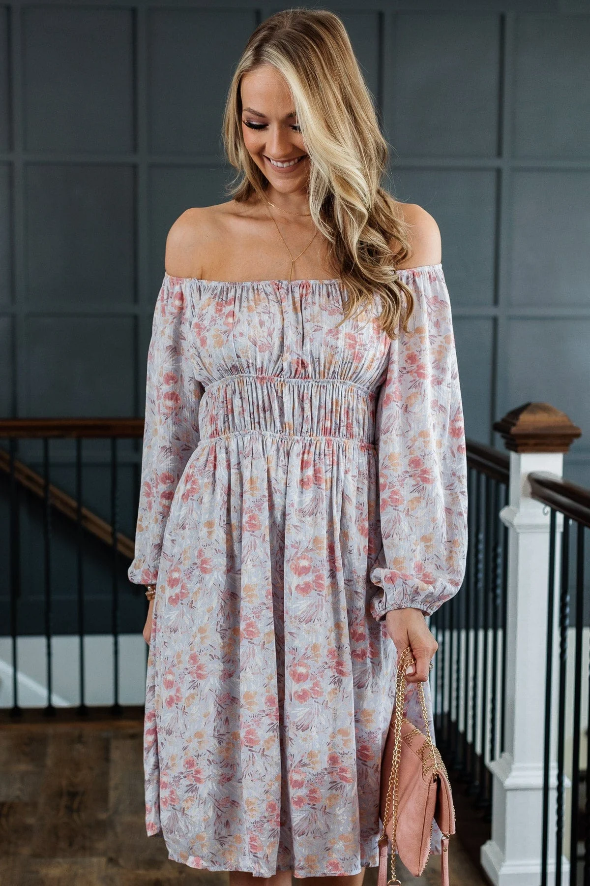 Our Last Dance Long Sleeve Dress- Dusty Lilac - Image 2