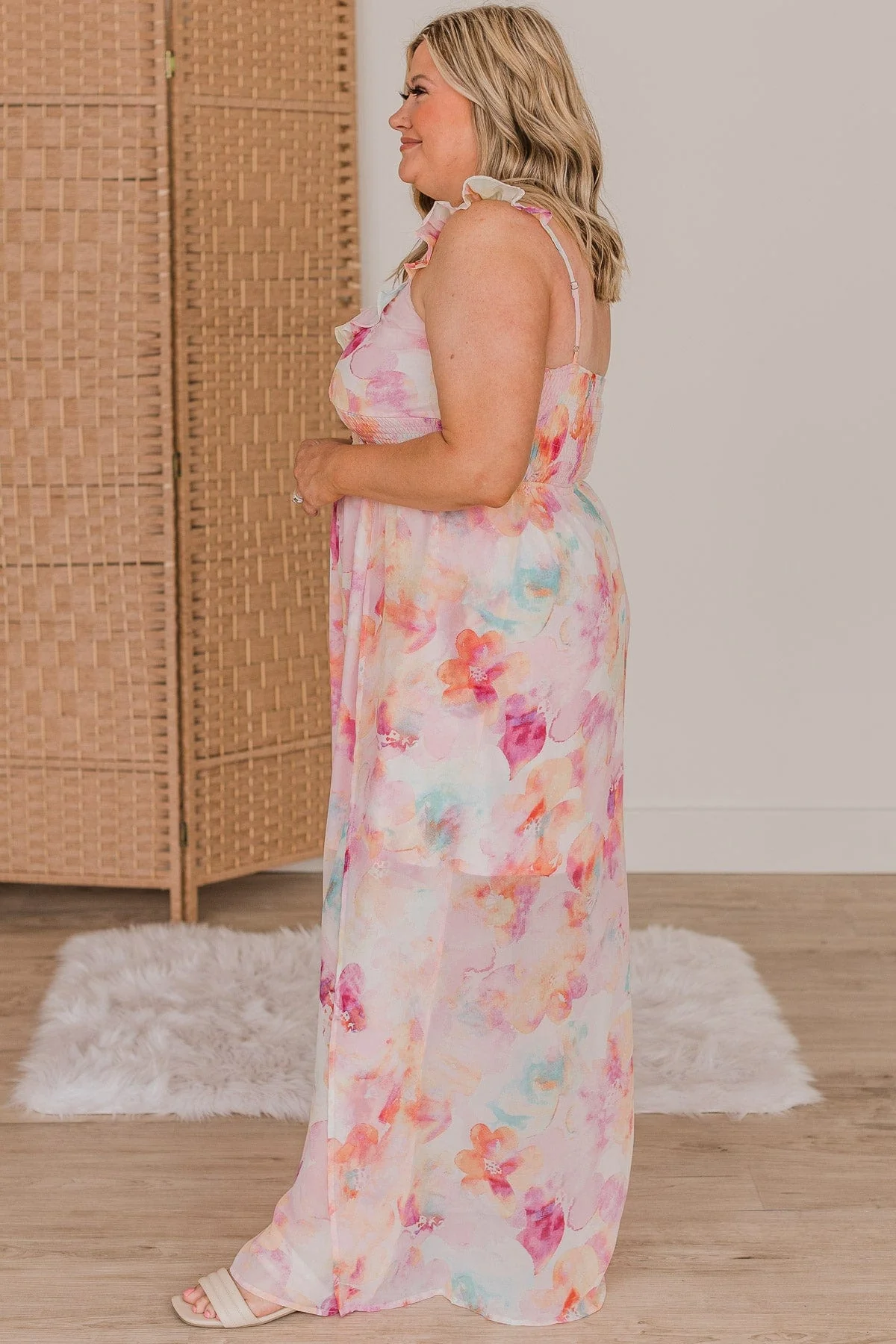 Our Love Story Floral Maxi Dress- Pink - Image 6