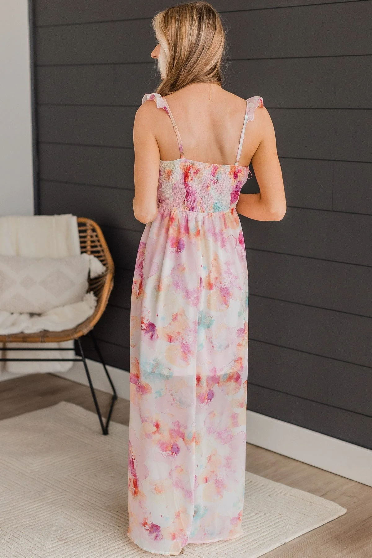 Our Love Story Floral Maxi Dress- Pink - Image 7