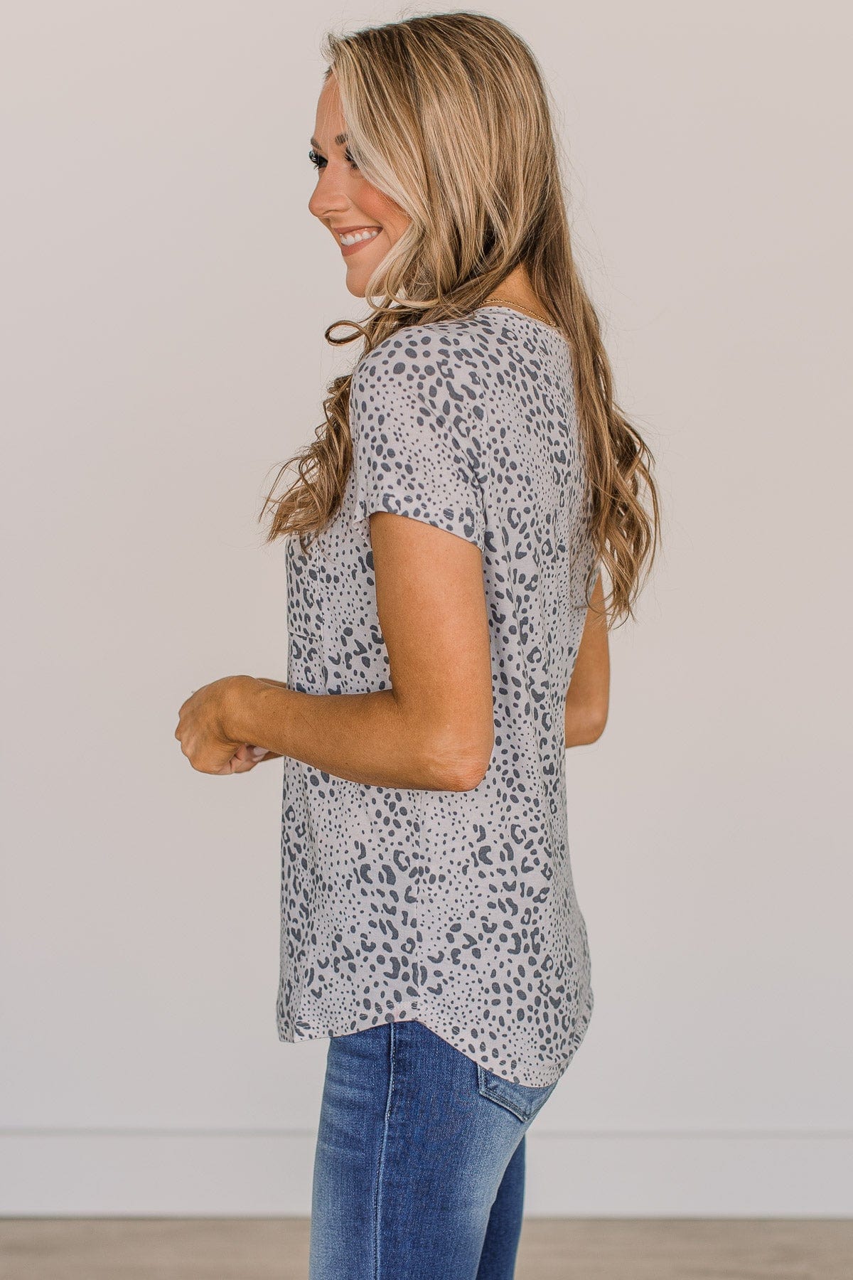 Our Next Adventure Animal Print Top- Ivory - Image 6