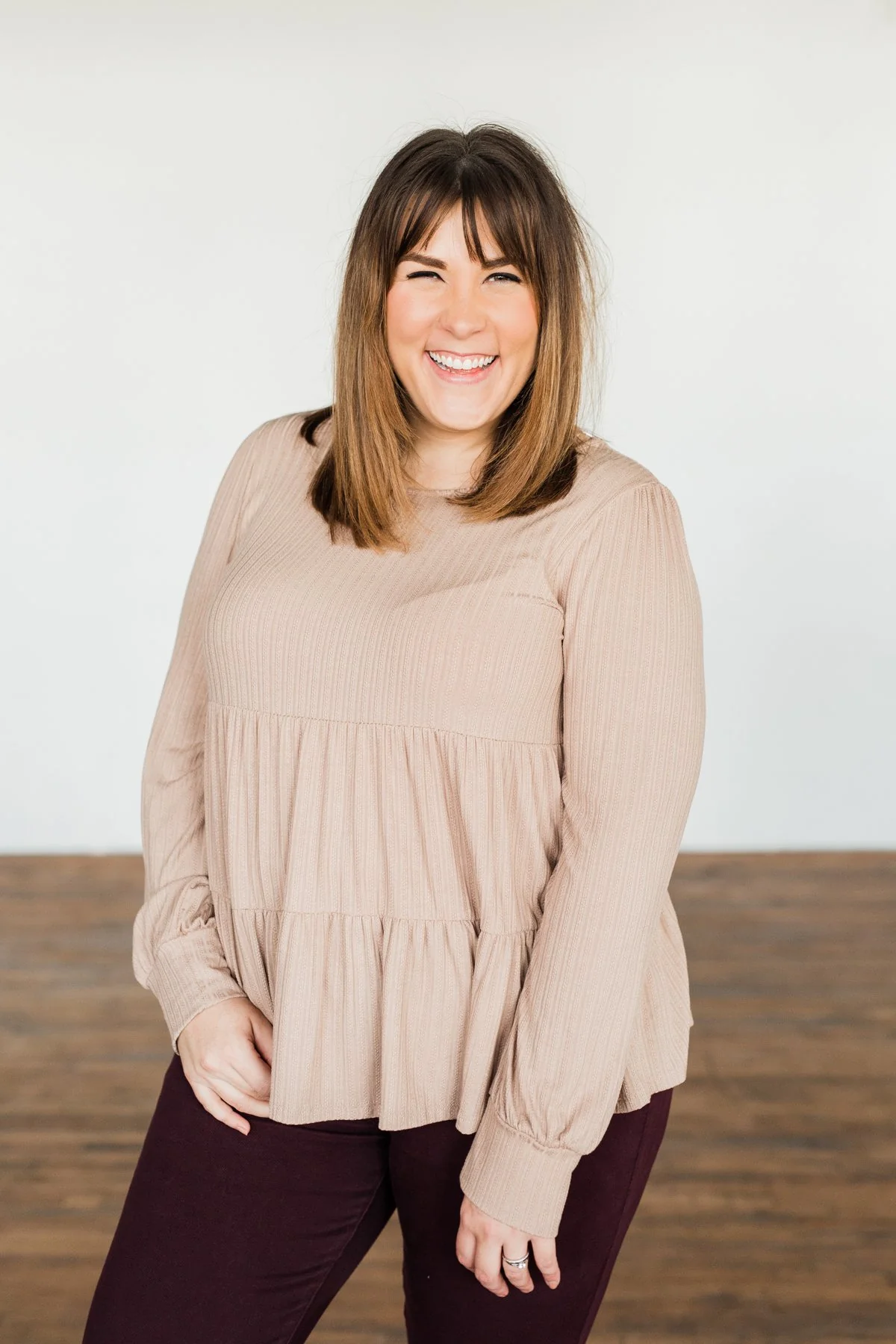 Our Sweet Love Babydoll Knit Top- Natural - Image 6