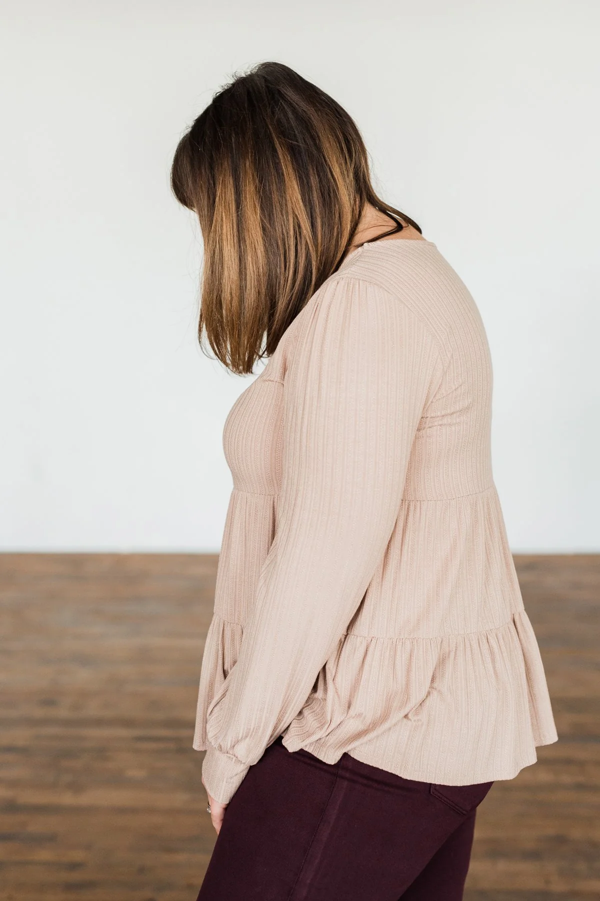 Our Sweet Love Babydoll Knit Top- Natural - Image 8