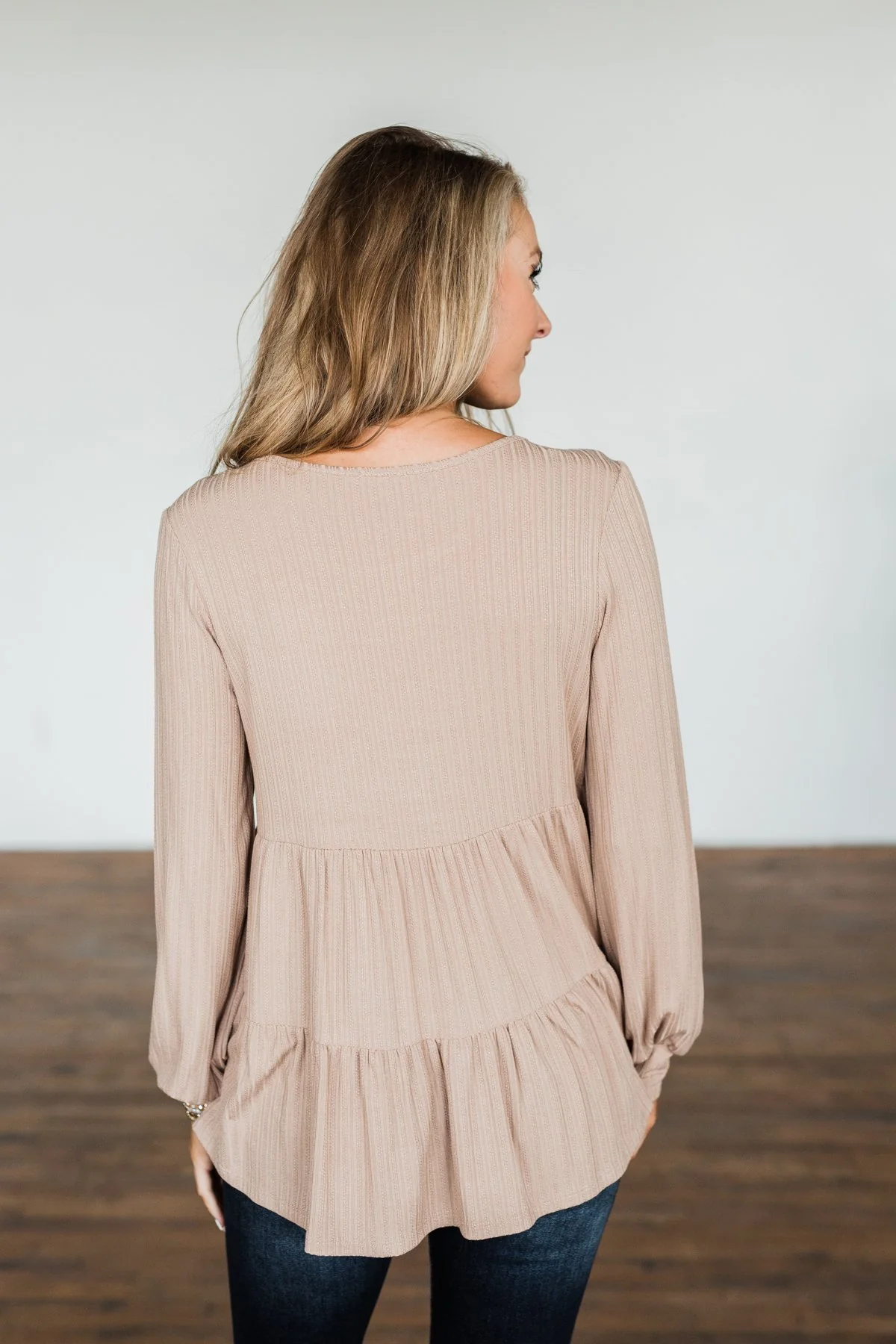 Our Sweet Love Babydoll Knit Top- Natural - Image 9
