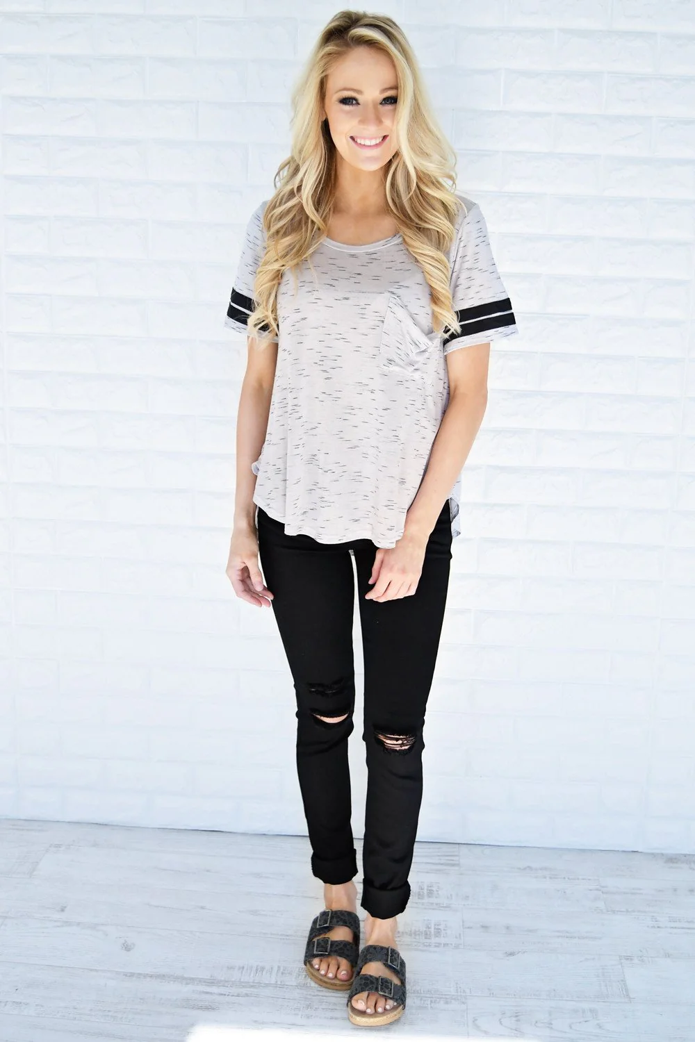 Out of my League Baseball Tee ~ Grey - Image 2