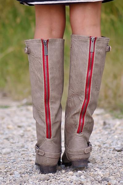 Outlaw Boots ~ Taupe - Image 3