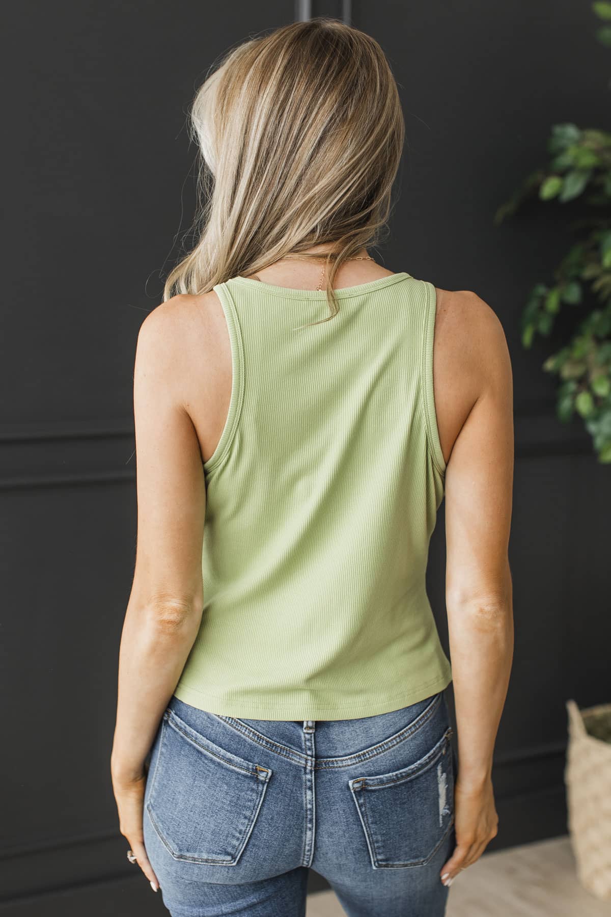 Own Your Glow Embellished Tank Top- Lime Green - Image 8
