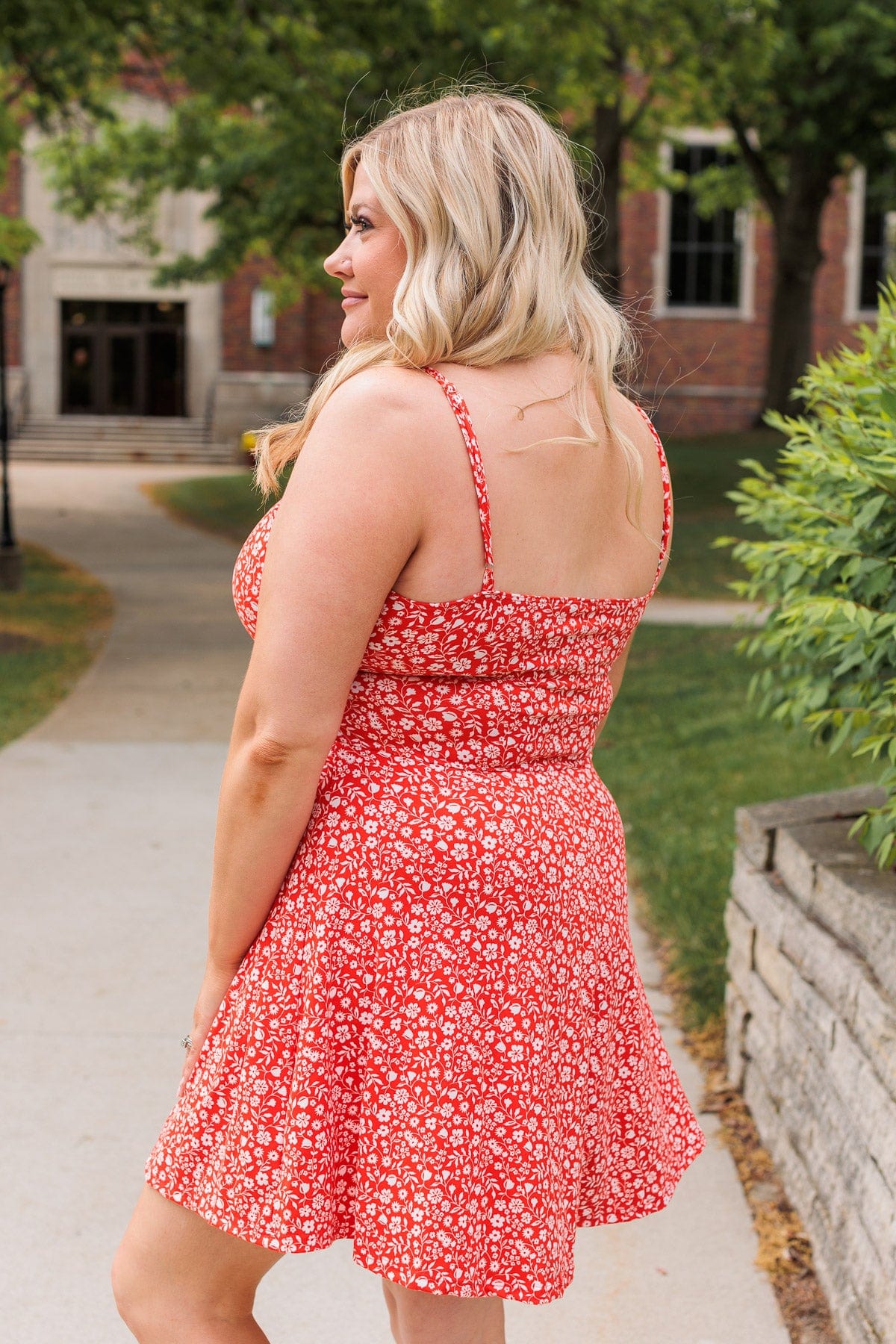 Parade Through The Streets Mini Dress- Red - Image 12