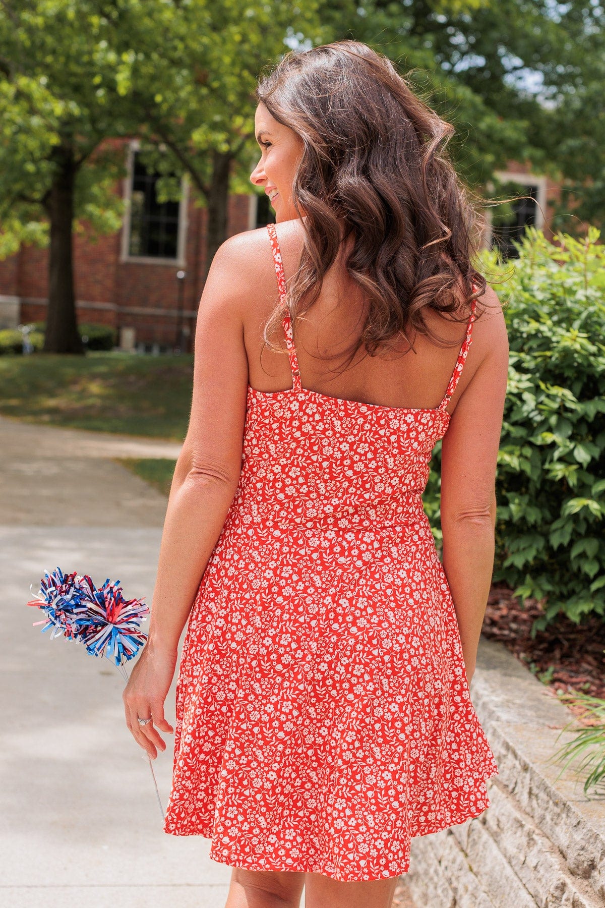 Parade Through The Streets Mini Dress- Red - Image 13