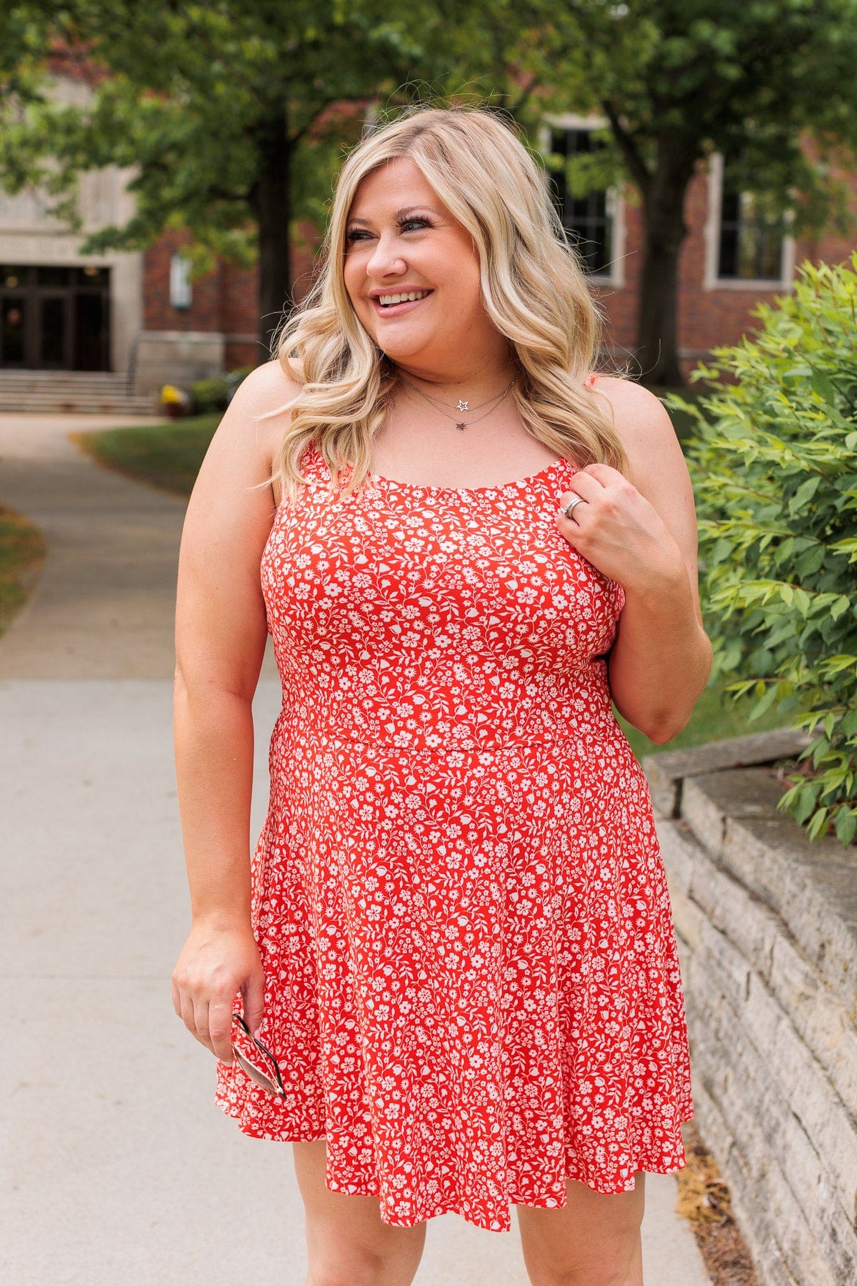Parade Through The Streets Mini Dress- Red - Image 8