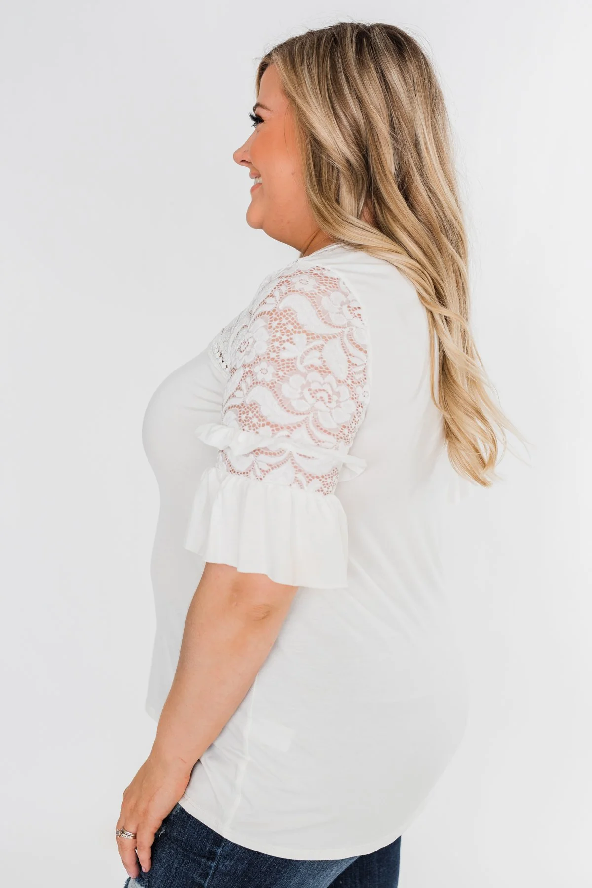 Part Of You Half Bell Sleeve Top- Ivory - Image 7