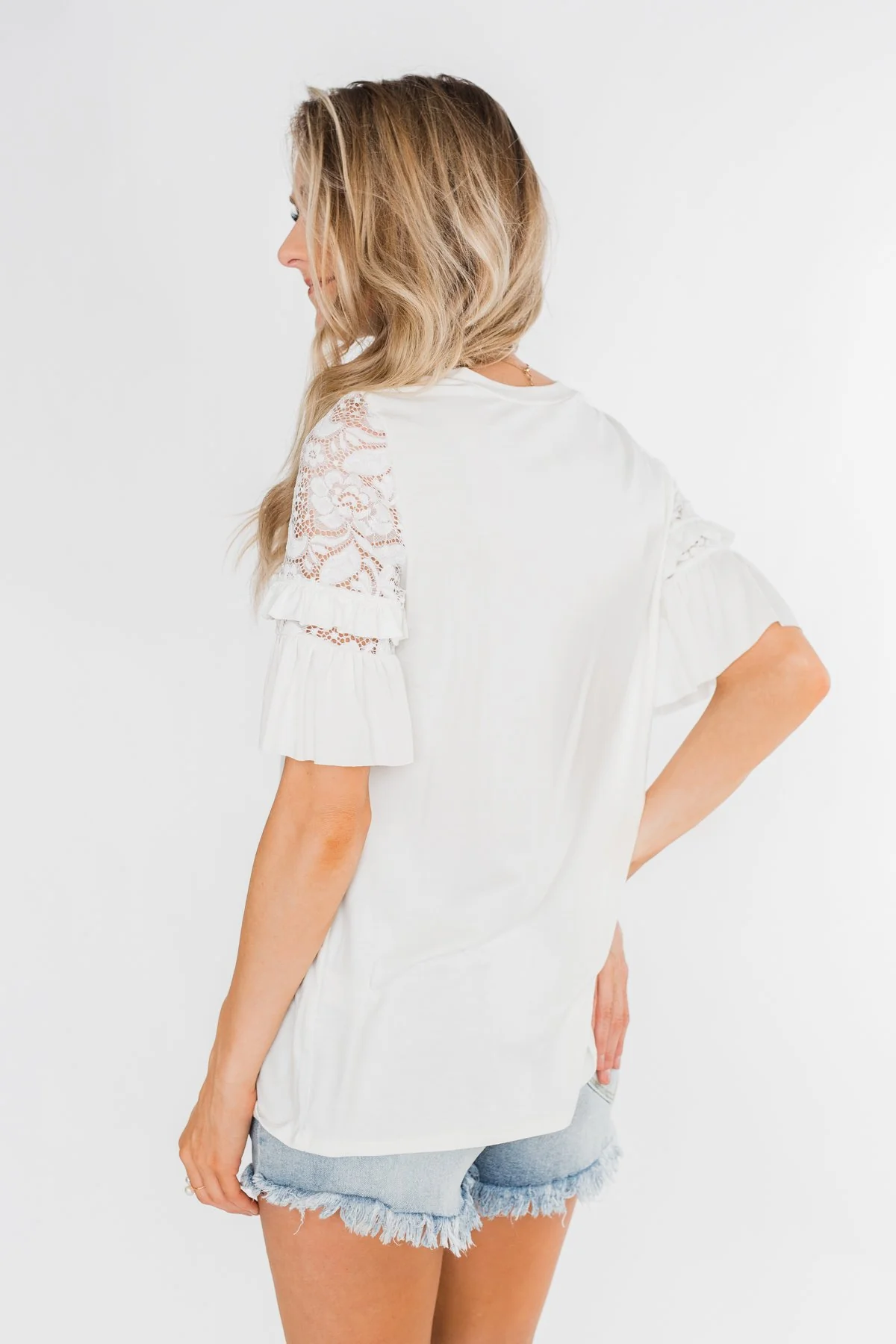 Part Of You Half Bell Sleeve Top- Ivory - Image 8