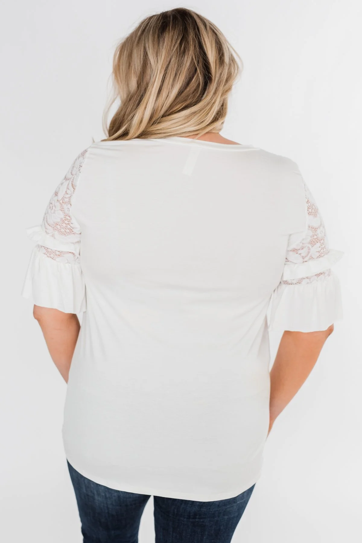 Part Of You Half Bell Sleeve Top- Ivory - Image 9