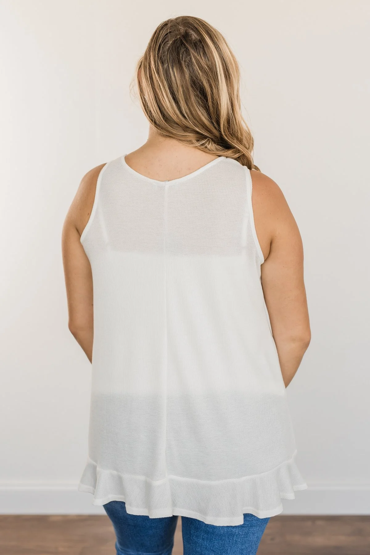 Passionate & Proud Criss-Cross Tank Top- Ivory - Image 9