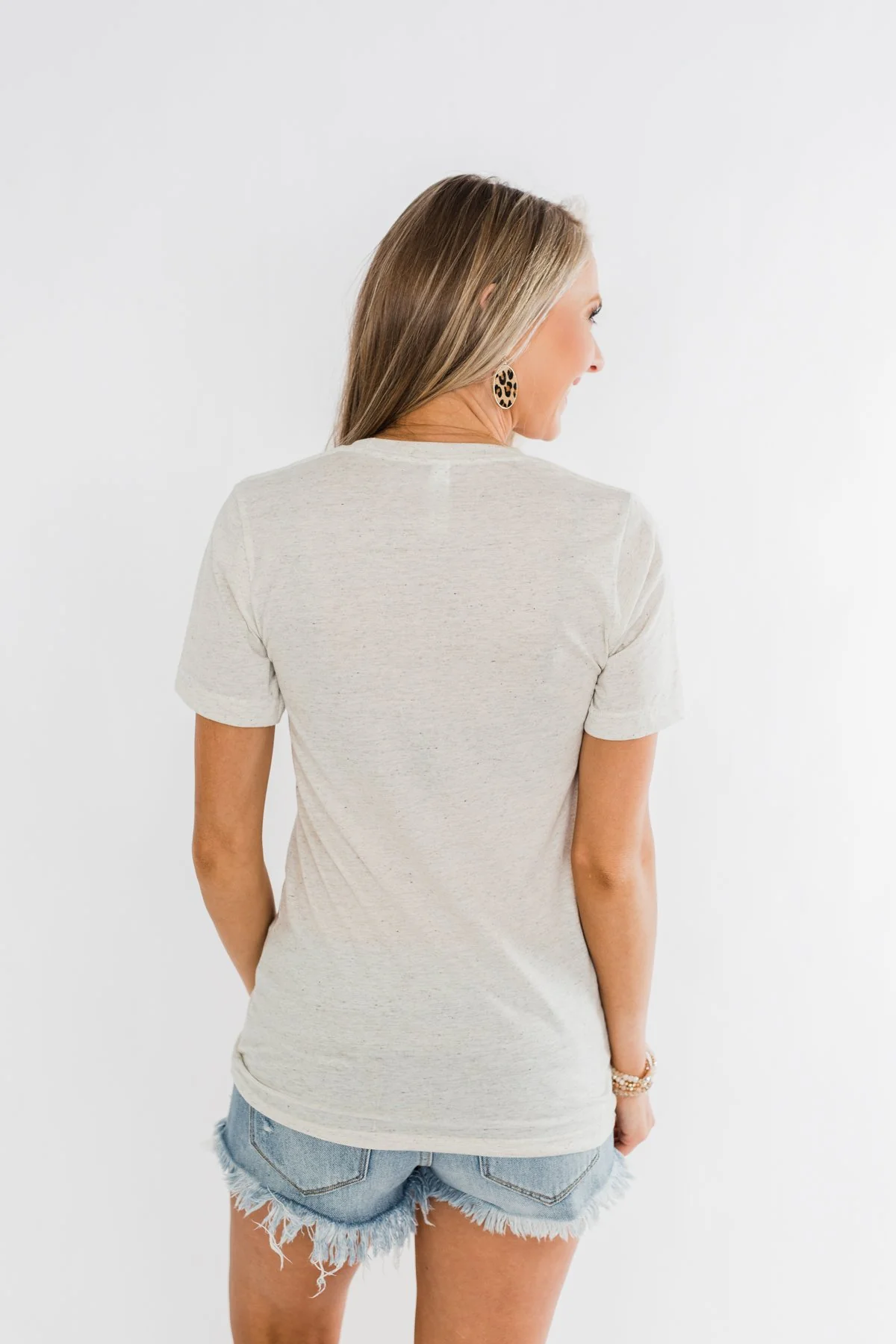 "Peace, Love, Sunshine" Graphic Tee- Oatmeal - Image 12