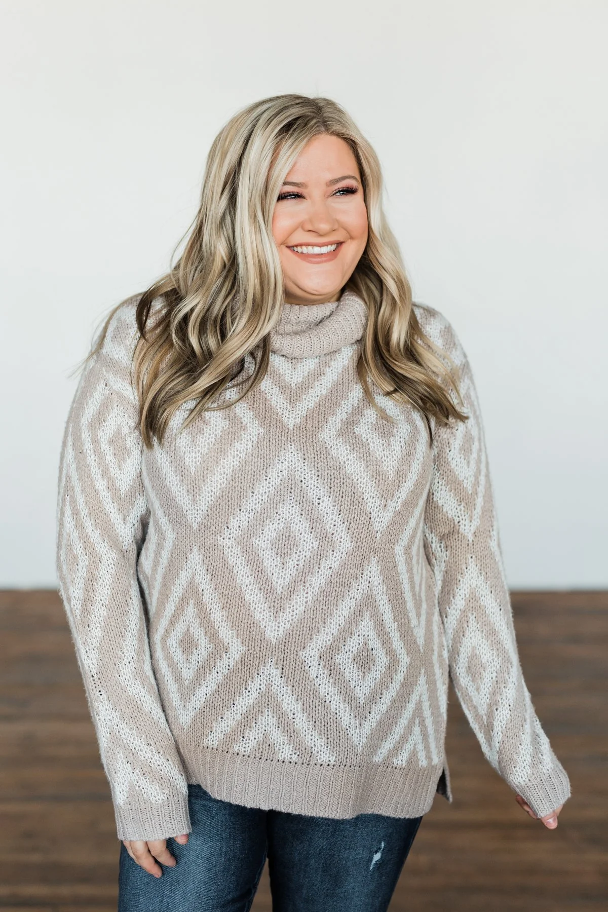 Peace Of Mind Slouchy Turtle Neck Sweater- Oatmeal - Image 6