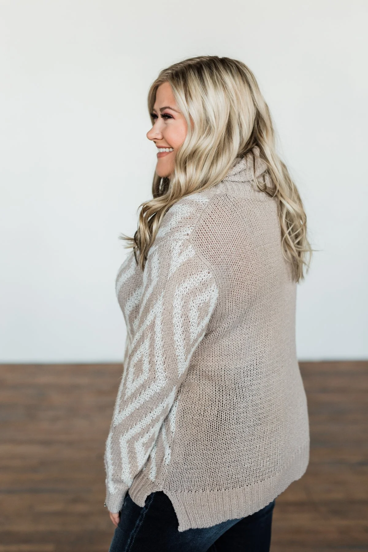 Peace Of Mind Slouchy Turtle Neck Sweater- Oatmeal - Image 8