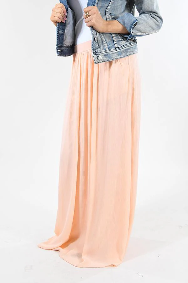 Peach Maxi Skirt - Image 5