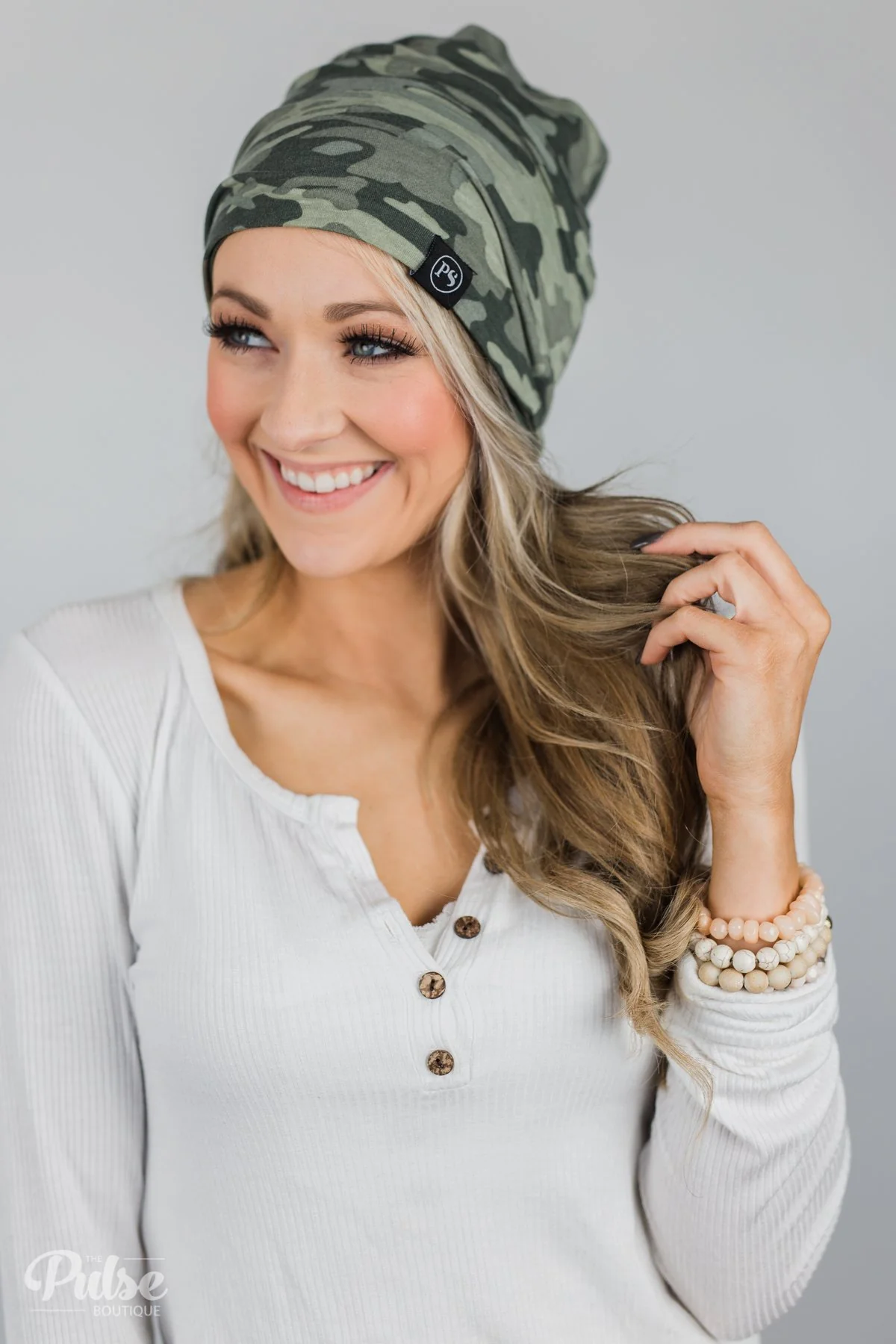 Peek-a-Boo Beanie- Camo - Image 2