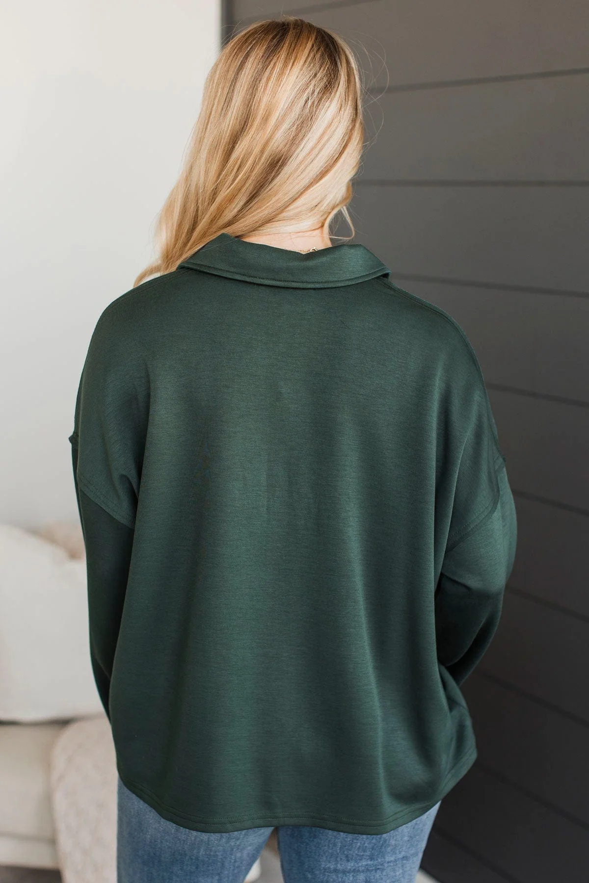 Pep In Your Step Pullover Top- Hunter Green - Image 5
