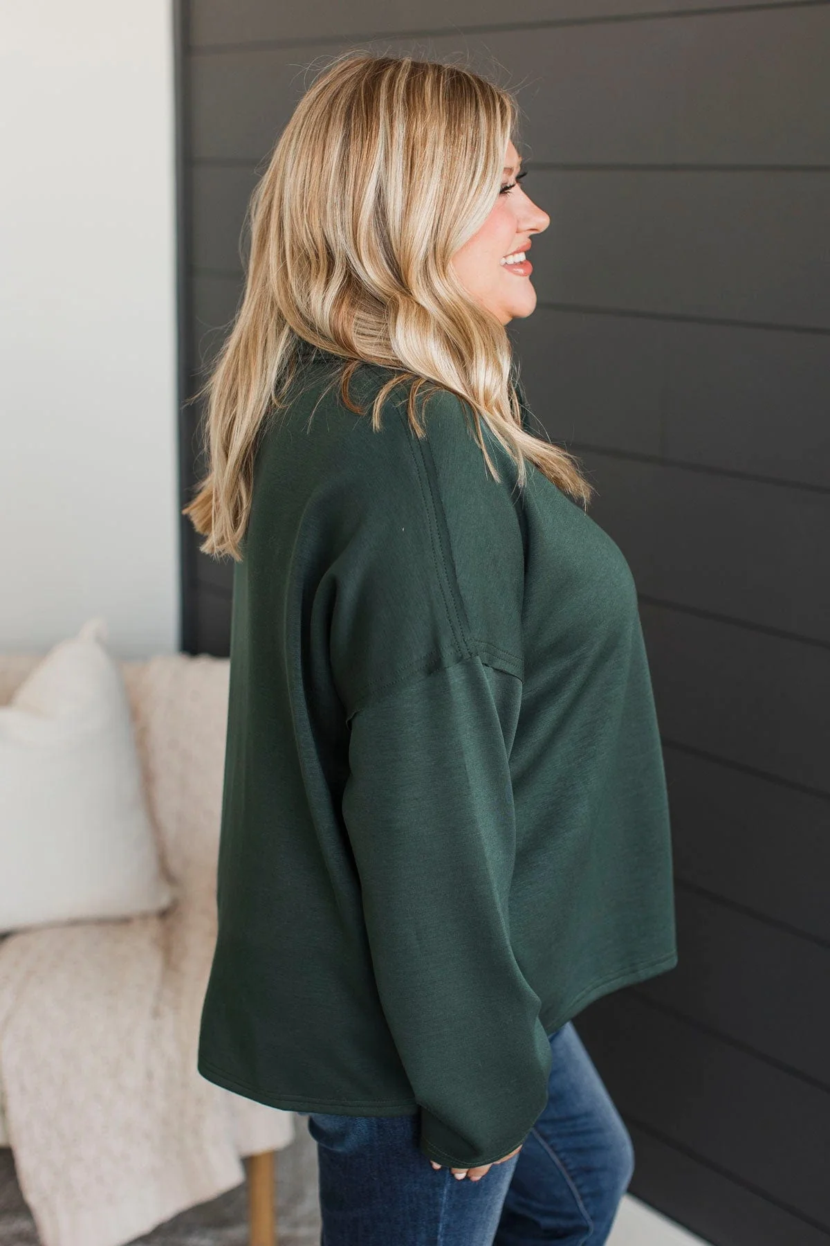 Pep In Your Step Pullover Top- Hunter Green - Image 7