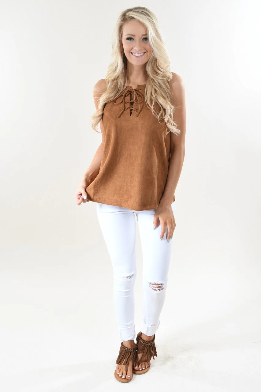 Per-Suede Me Tank - Tan - Image 2