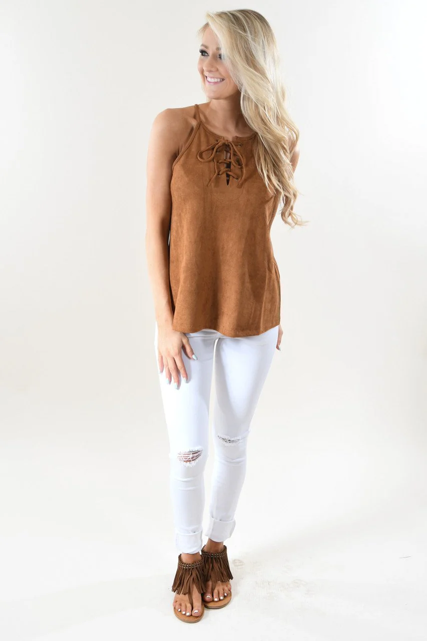 Per-Suede Me Tank - Tan - Image 3