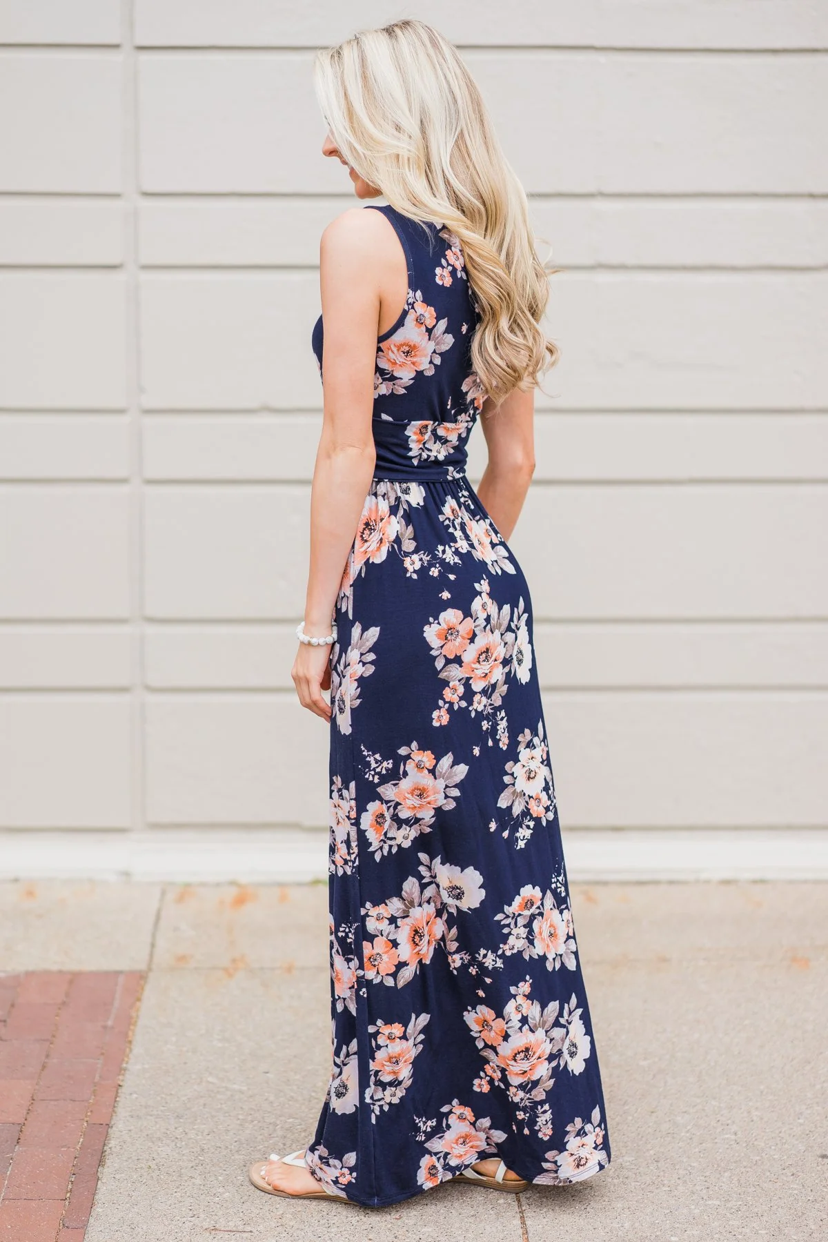 Perfect Love ~ Navy Floral Maxi Dress - Image 5