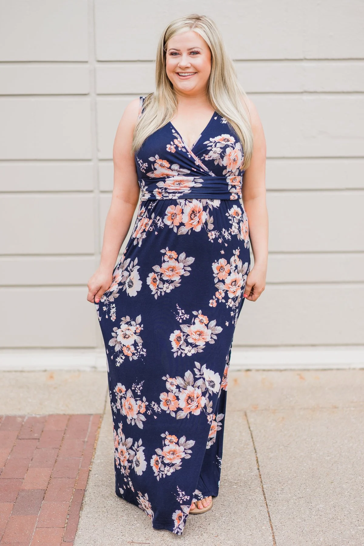 Perfect Love ~ Navy Floral Maxi Dress - Image 6
