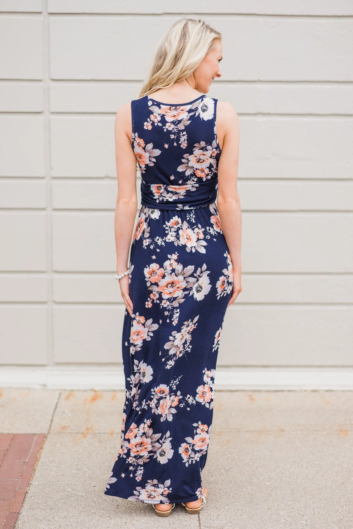 Perfect Love ~ Navy Floral Maxi Dress - Image 7