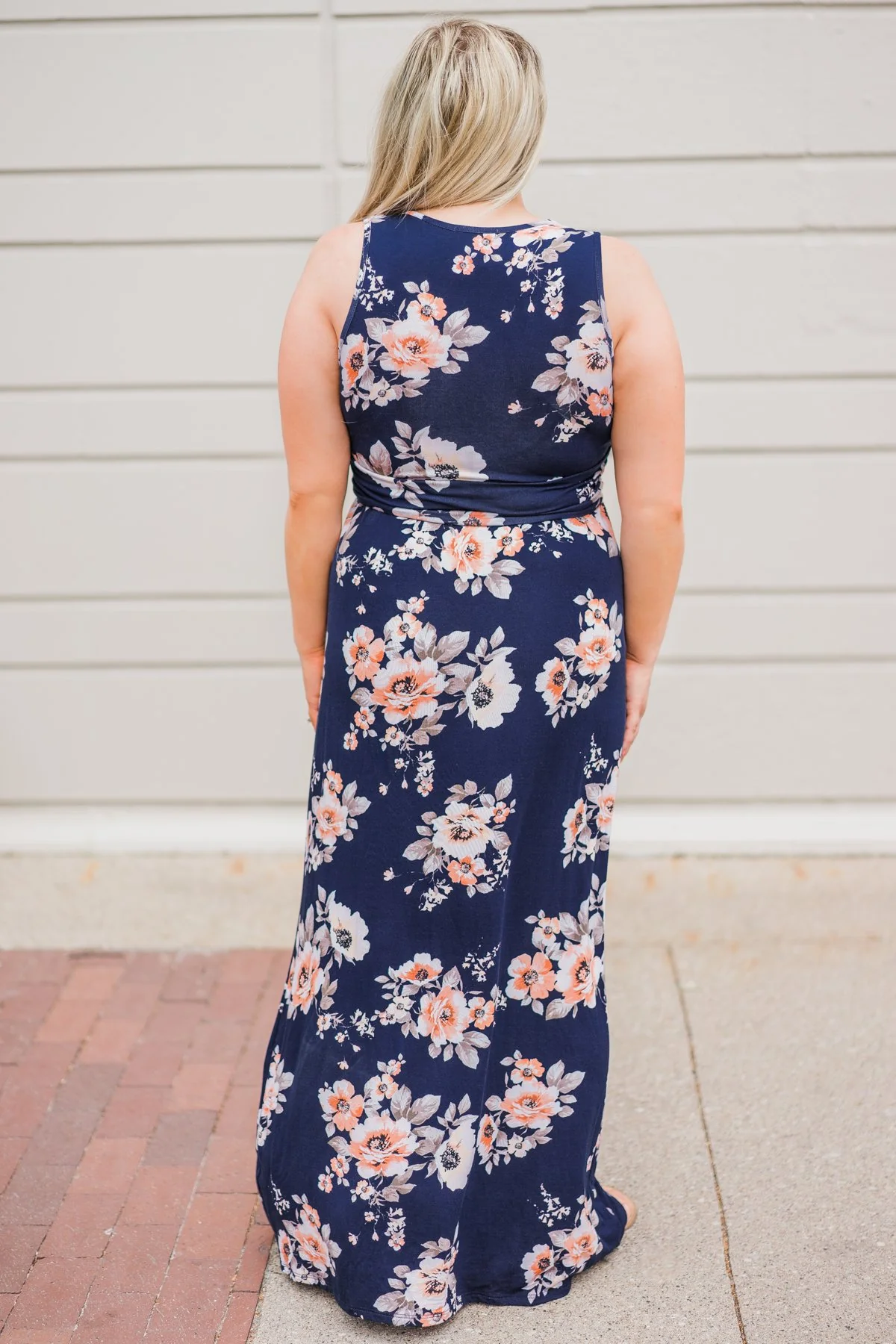 Perfect Love ~ Navy Floral Maxi Dress - Image 8