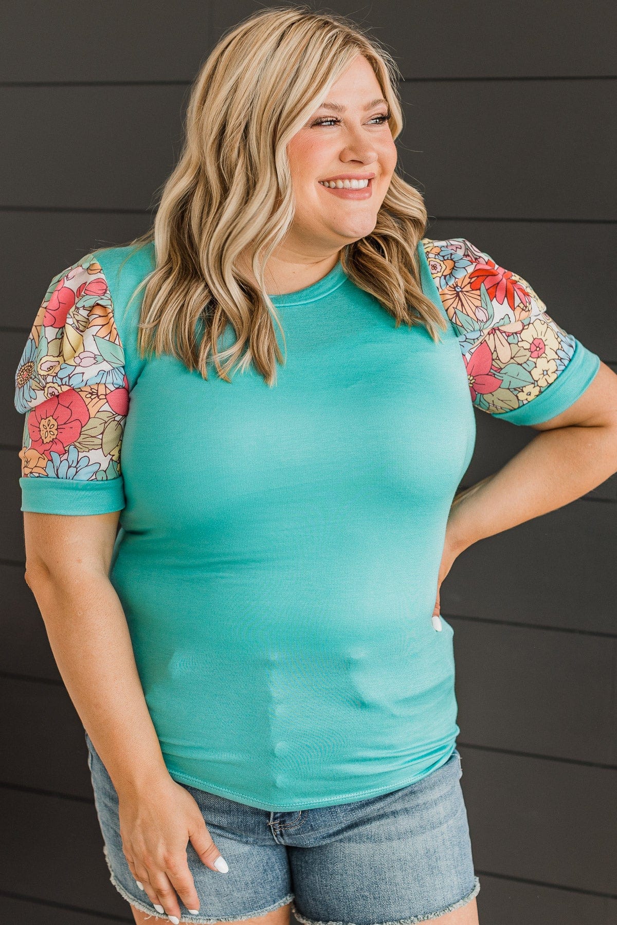 Perfect Opportunity Knit Top- Teal - Image 4
