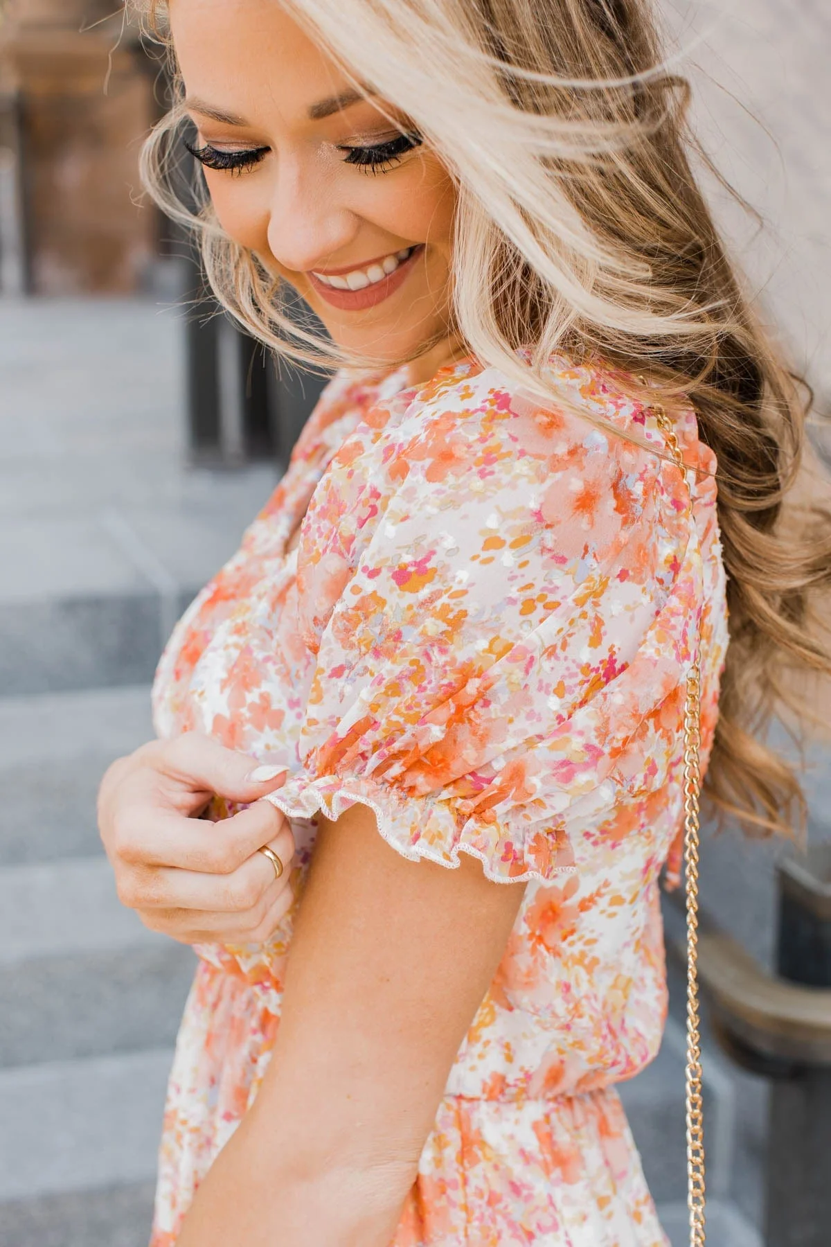Perfect Pose Floral Dress- Orange - Image 13