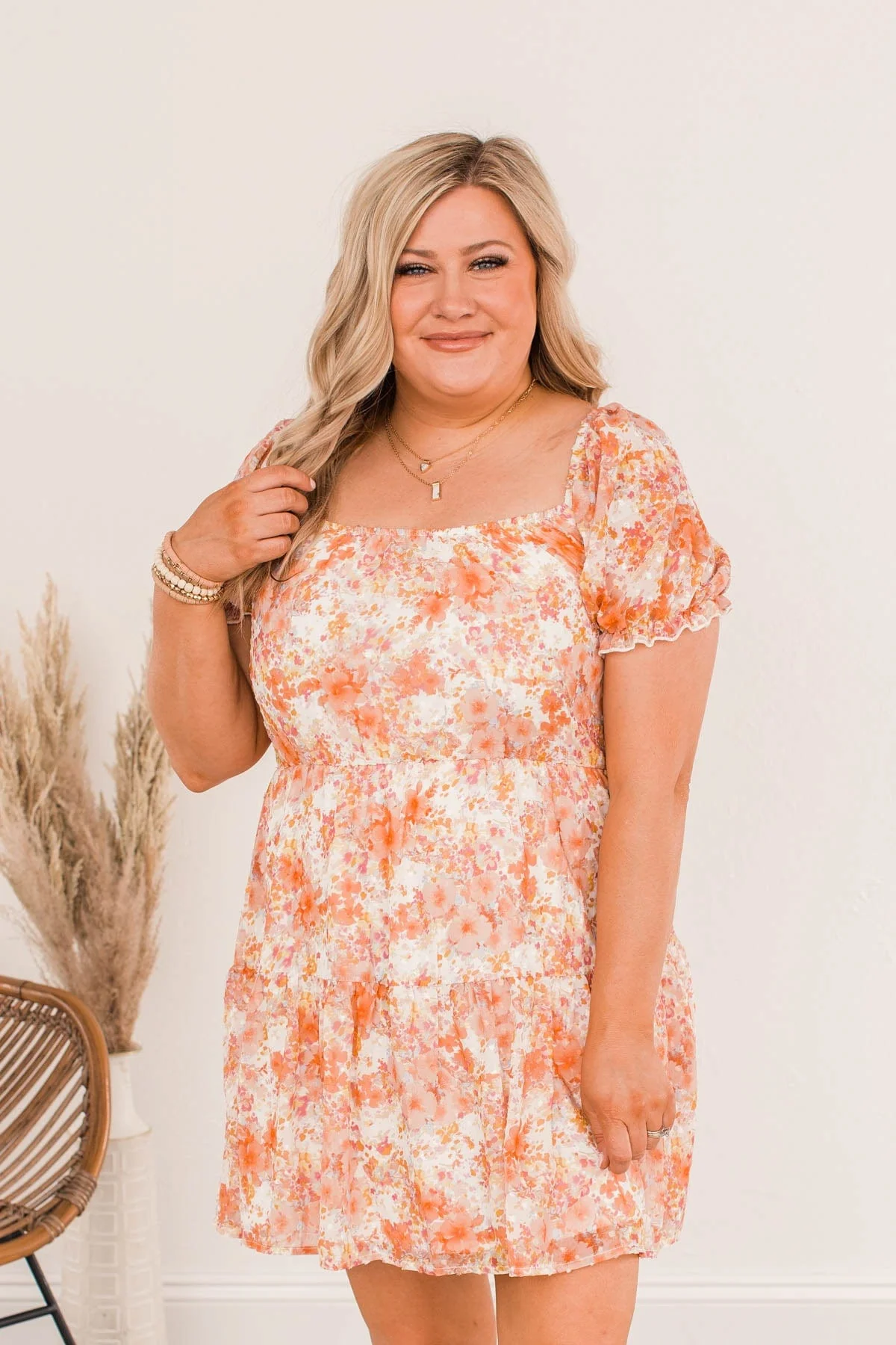 Perfect Pose Floral Dress- Orange - Image 2
